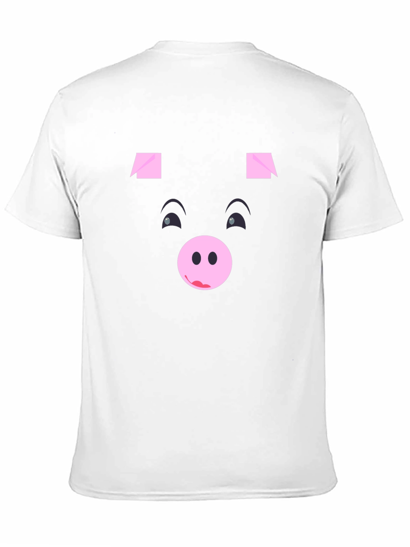 Black Funny Pig Face Black Graphic T-Shirt view 11