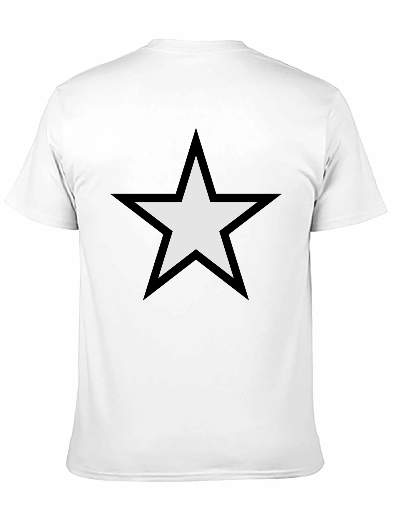 Black Black T-Shirt with White Star Graphic view 11