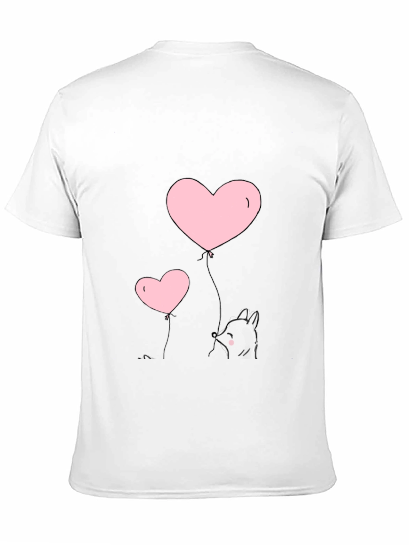 Heart Balloon Graphic Tee - Black - 11
