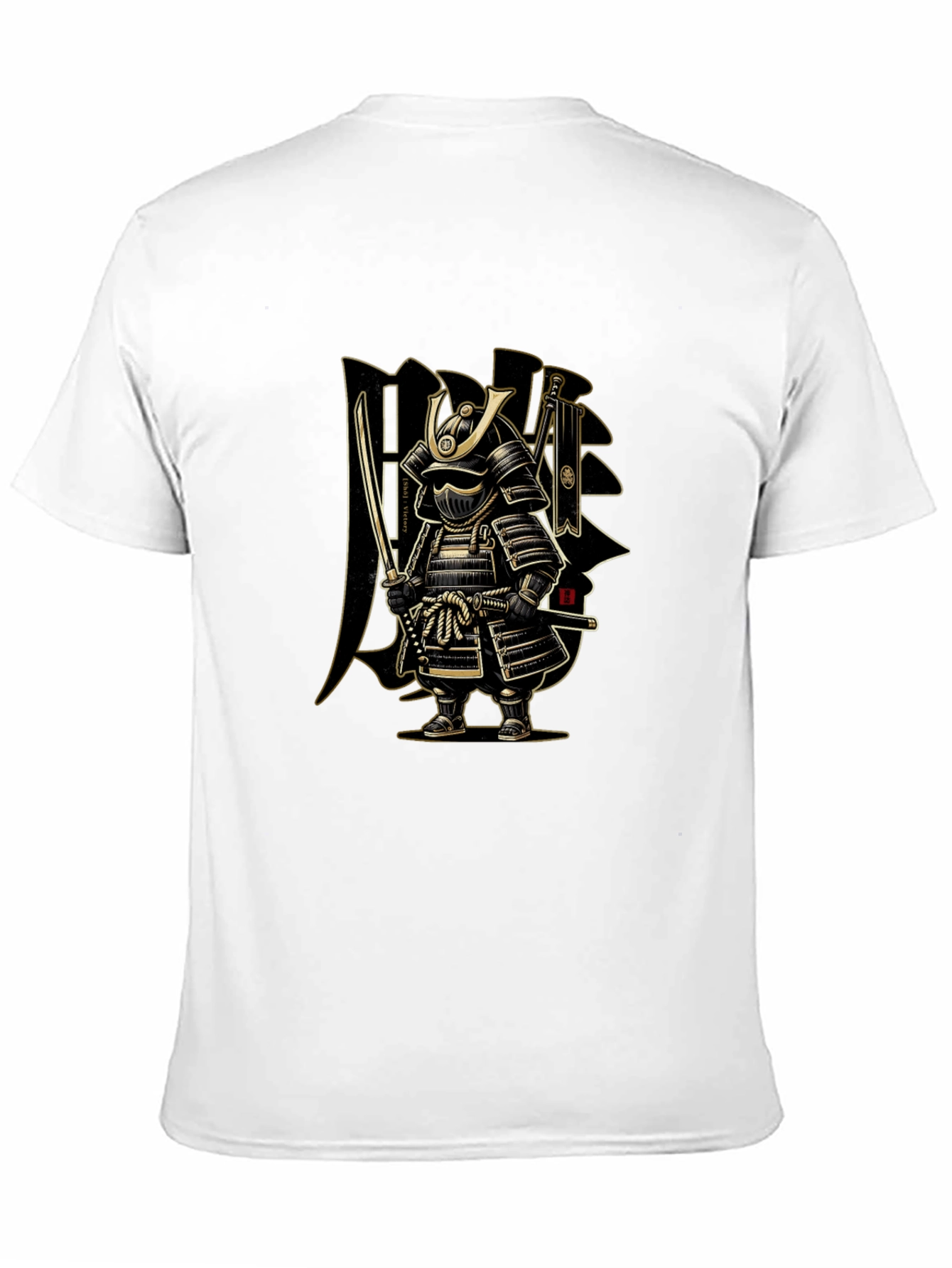 Black Samurai Warrior Graphic T-Shirt - Mens Black Tee view 11