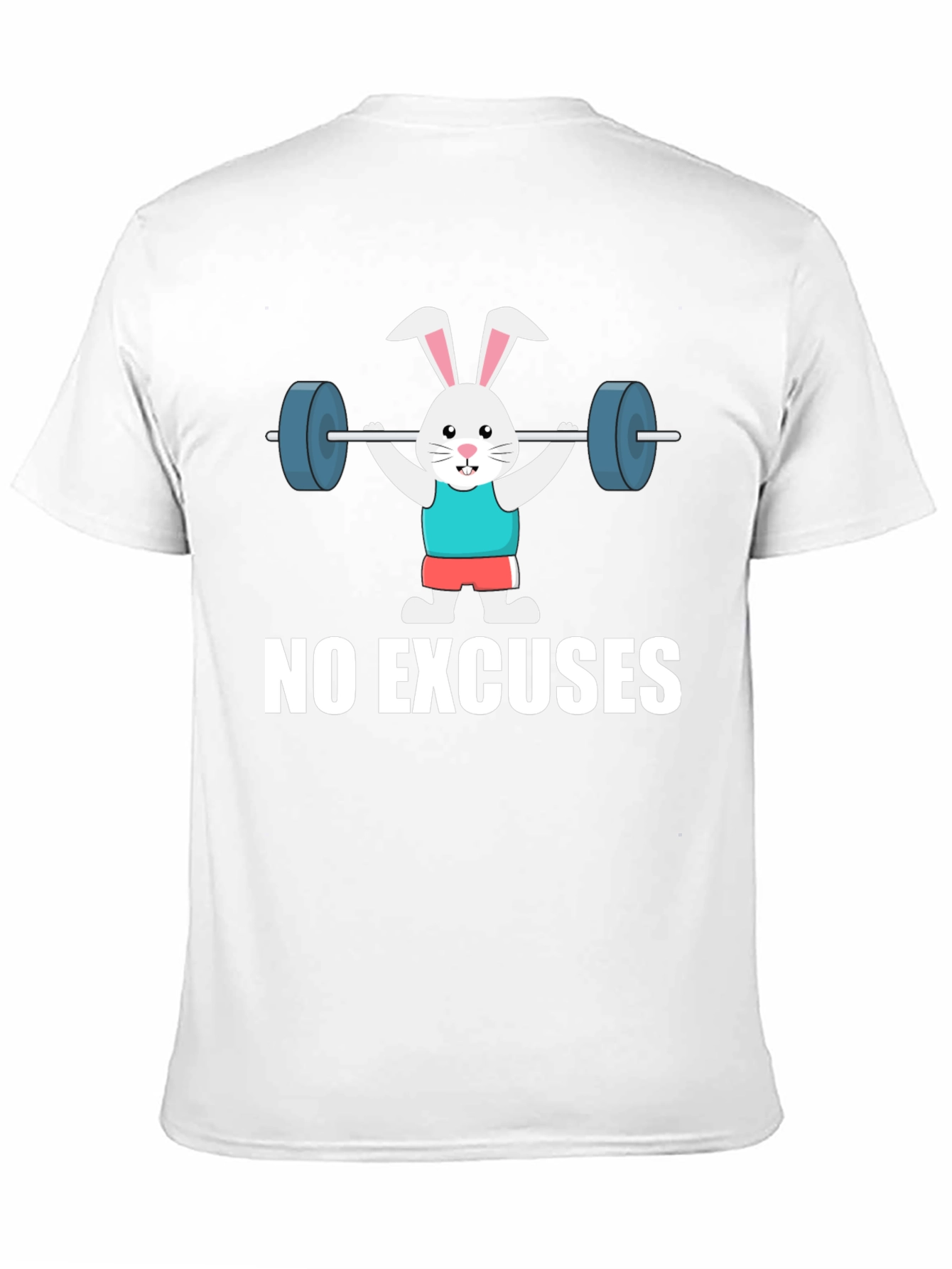 Black No Excuses Bunny Gym Workout T-Shirt view 11