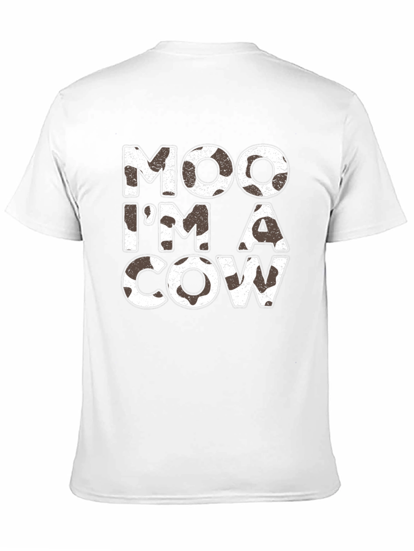 Black Moo I'm a Cow Graphic Print Black T-Shirt view 11
