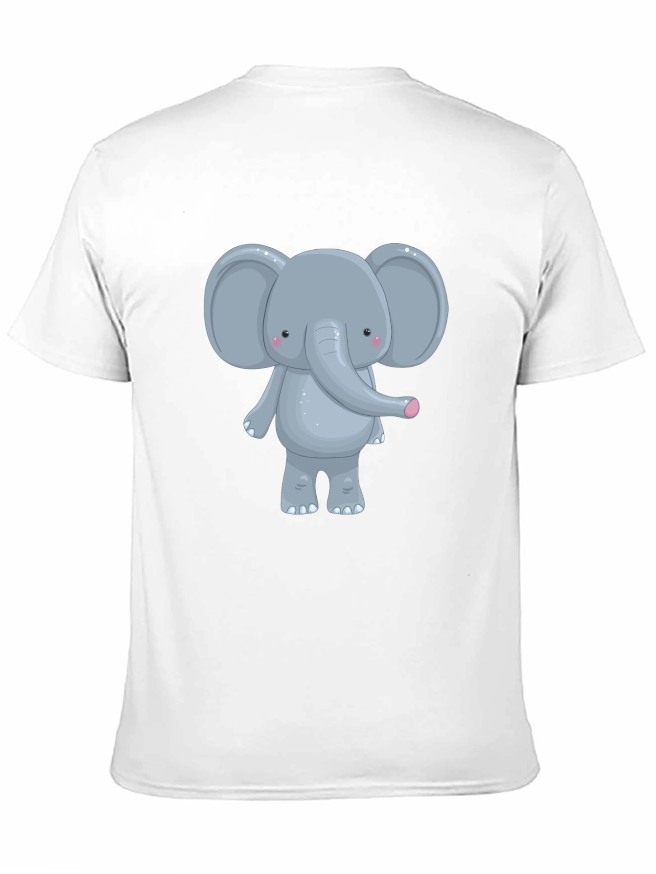 Black Cute Elephant Graphic Tee - Unisex Black T-Shirt view 11