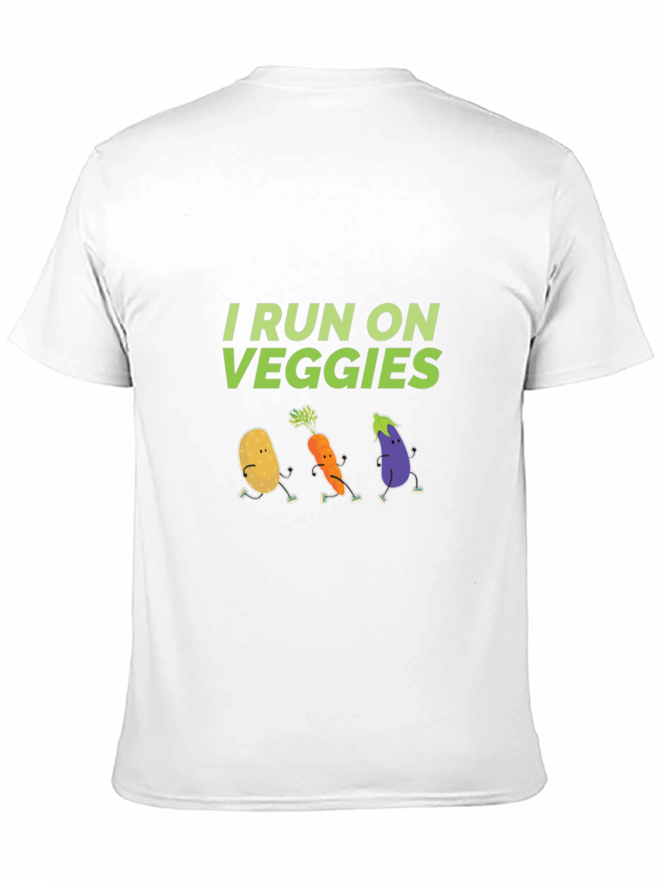 I Run On Veggies Graphic Tee -  Black - 11