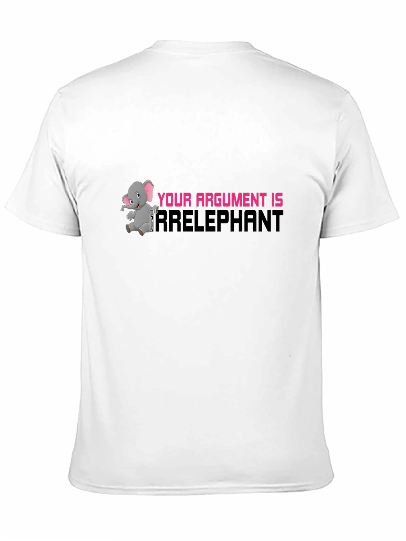 Black Argument Irrelephant Graphic T-Shirt view 11