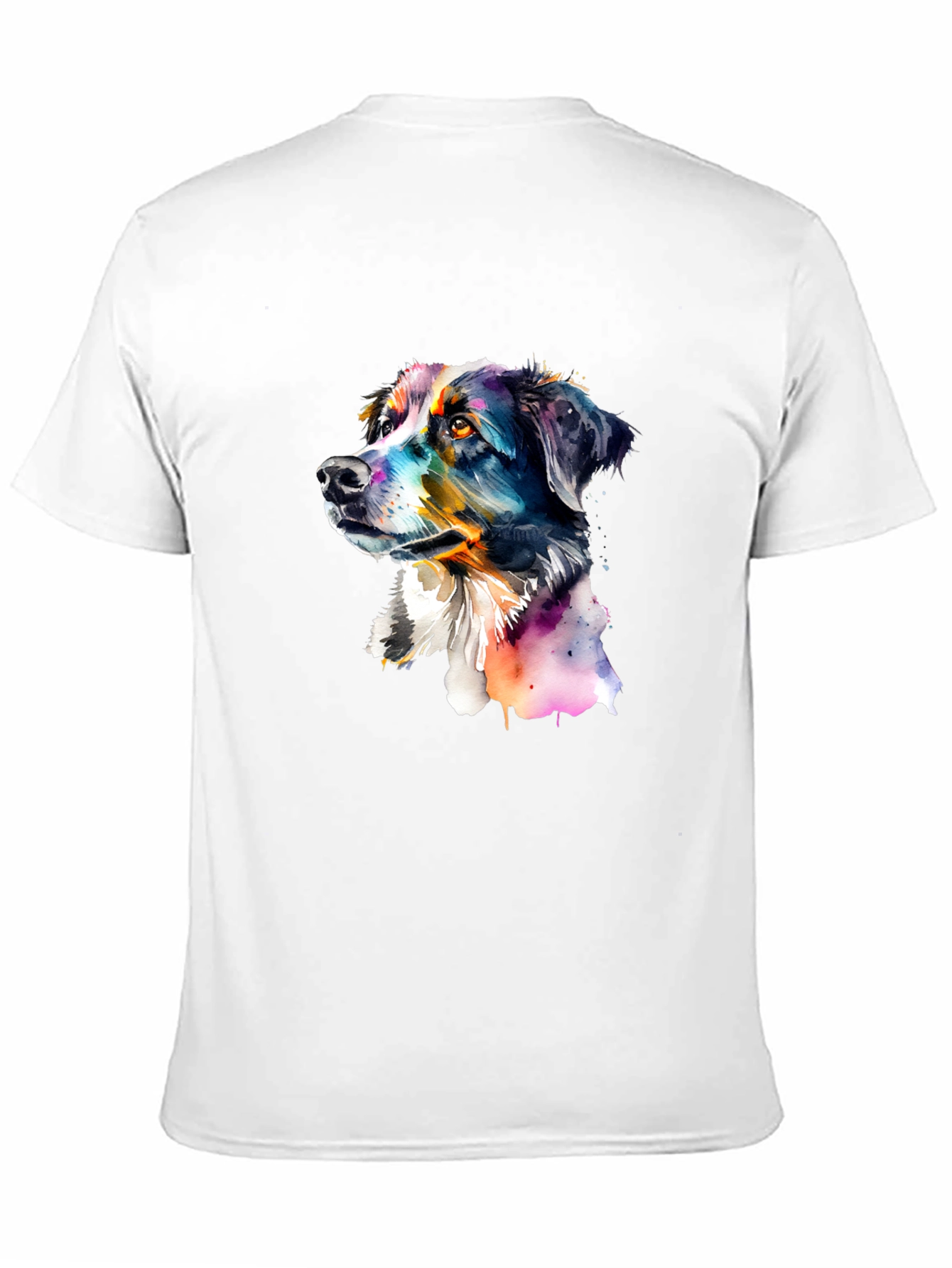 Black Dog Portrait Graphic Tee - Men's Black T-Shirt view 11