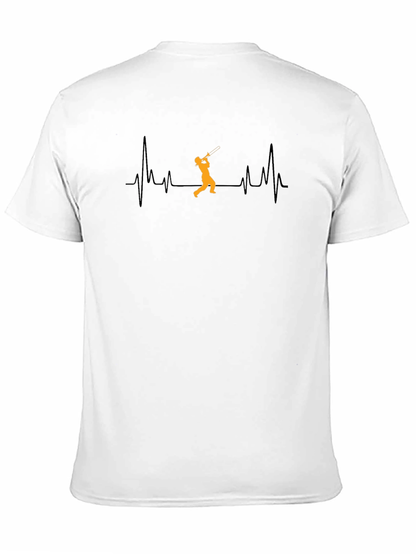 Black Trombone Heartbeat Graphic Tee - Black view 11