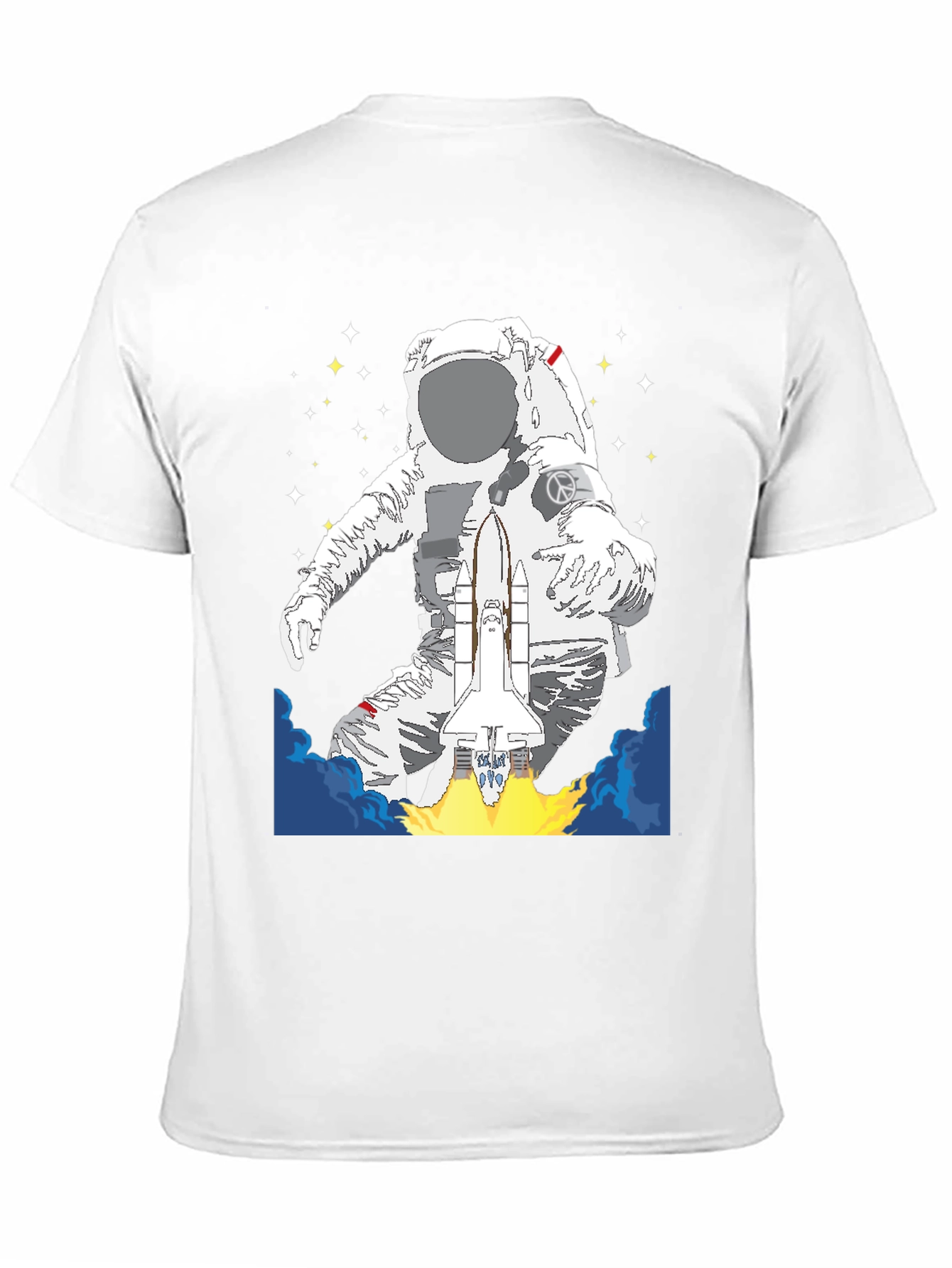 Black Astronaut Space Shuttle Graphic Tee view 11