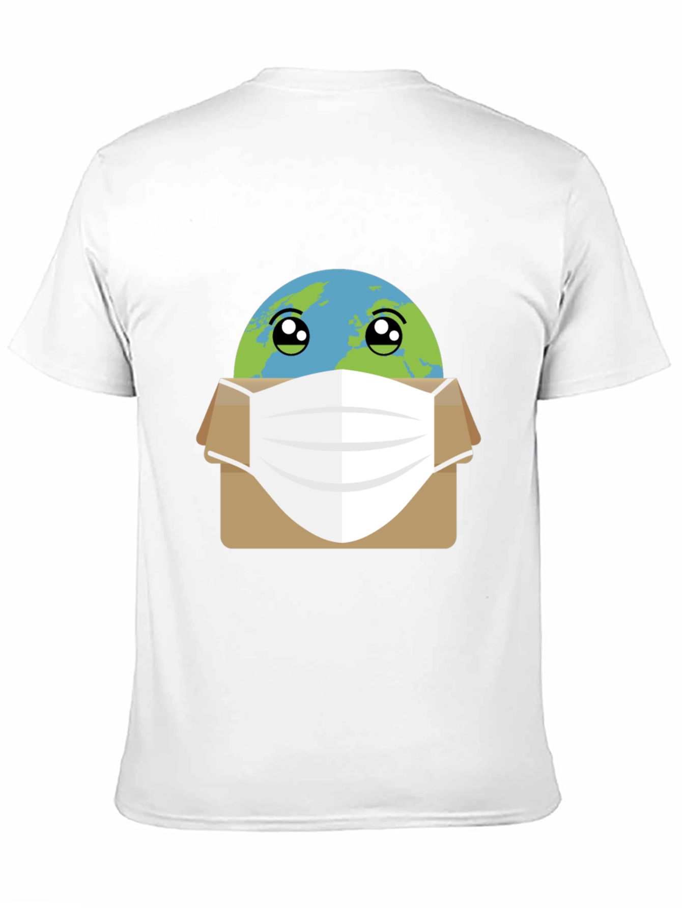 Black Earth Wearing Mask Graphic Tee view 11