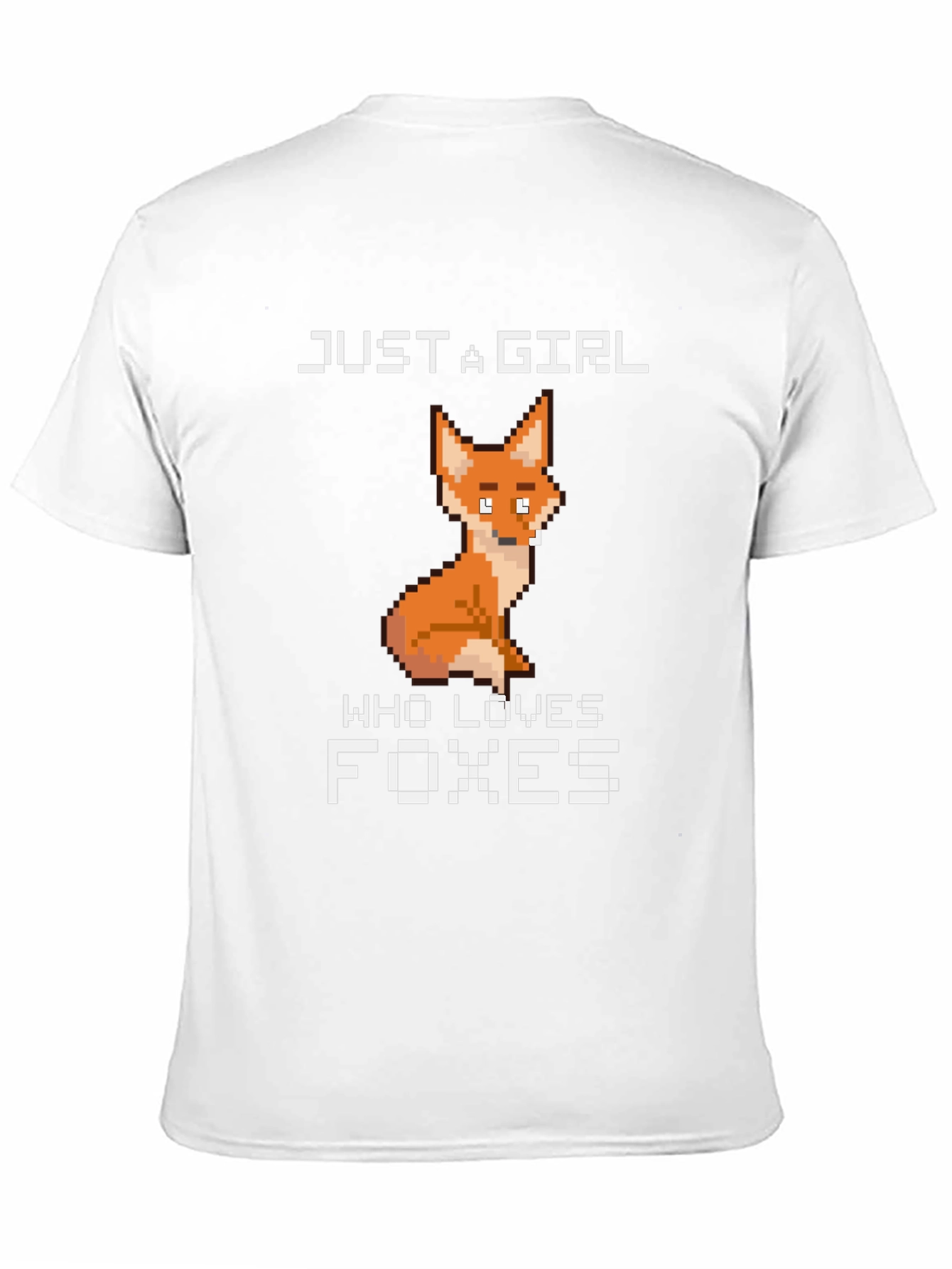 Black Just a Girl Who Loves Foxes T-Shirt view 11