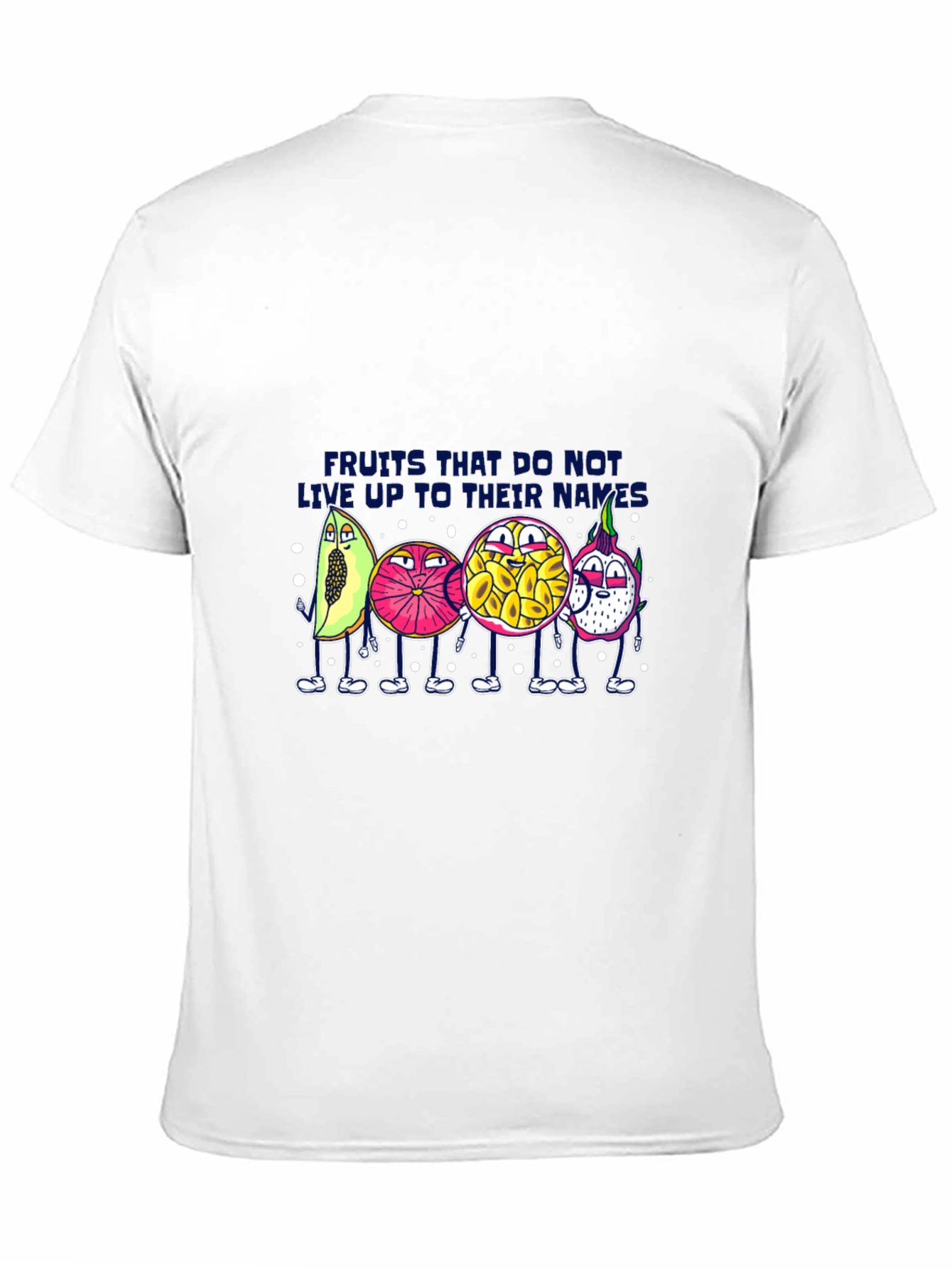 Black Funny Fruit Puns Black T-Shirt view 11