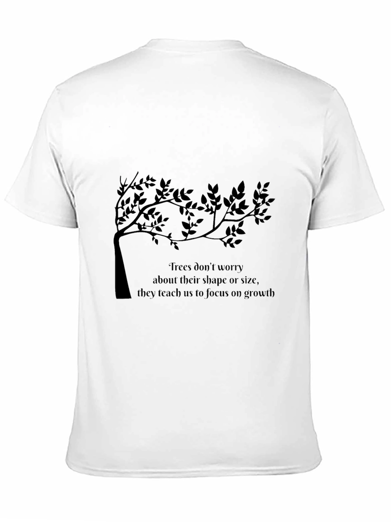 Black Inspirational Tree Graphic Tee - Focus on Growth view 11