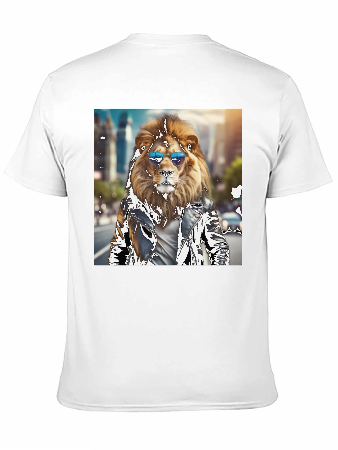 Black Cool Lion Graphic Tee - Black view 11