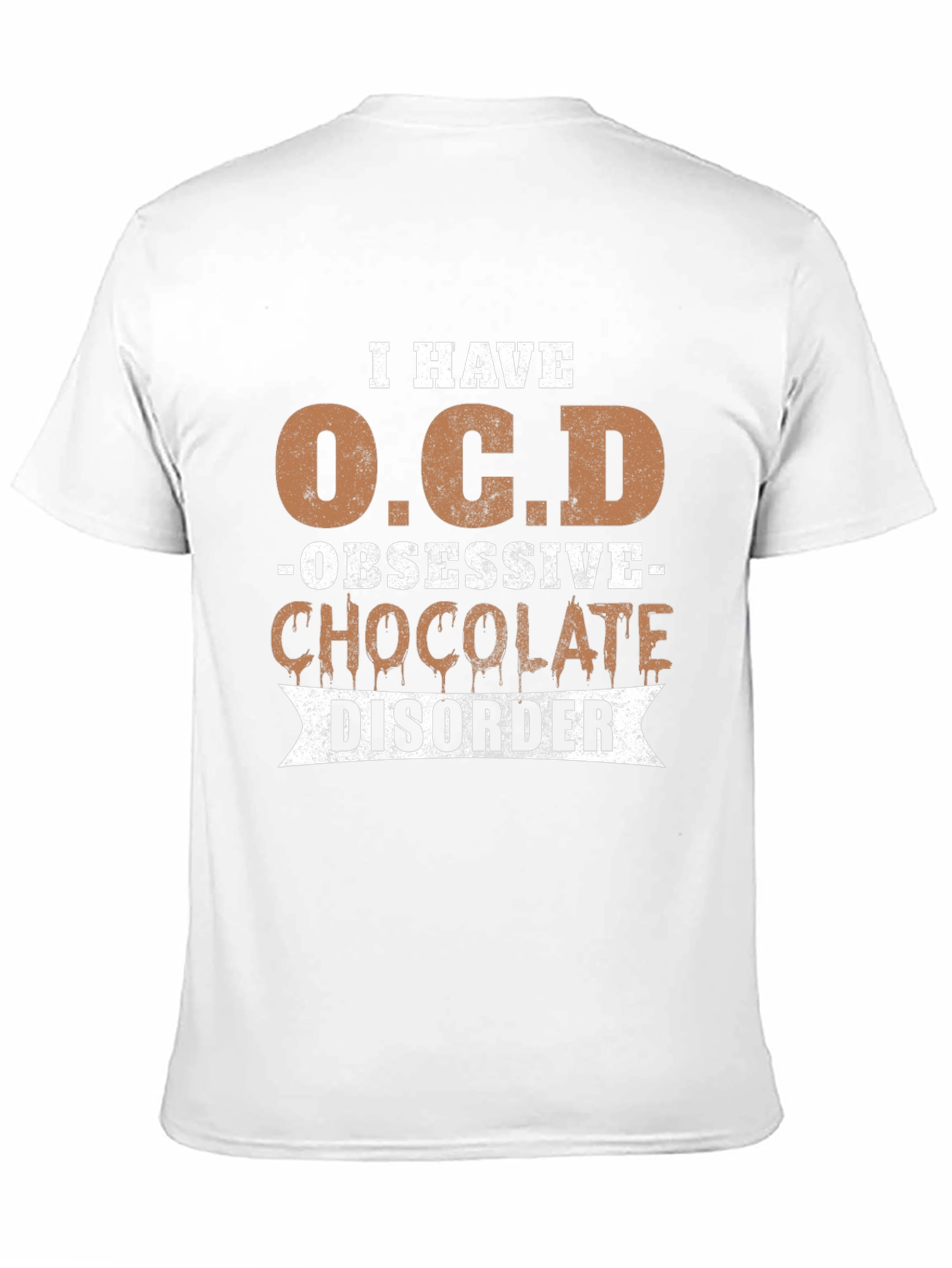 Black Obsessive Chocolate Disorder Graphic T-Shirt view 11