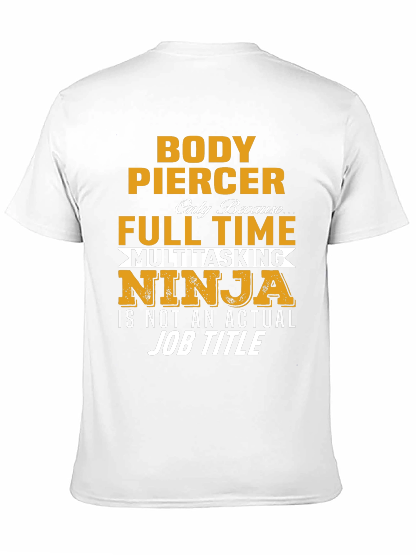 Black Body Piercer Multitasking Ninja Novelty T-Shirt view 11