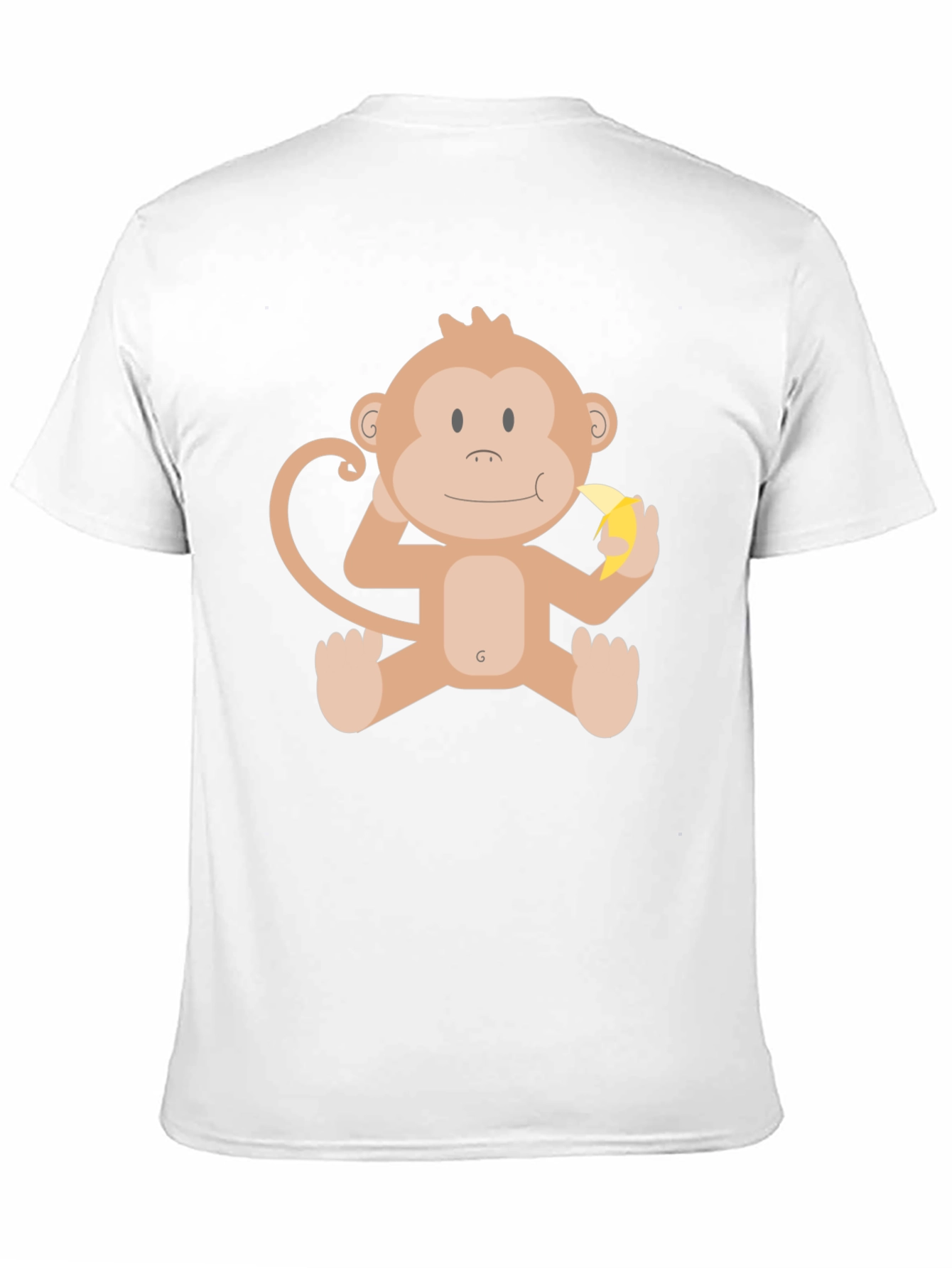 Black Funny Monkey Banana Graphic Black T-Shirt view 11