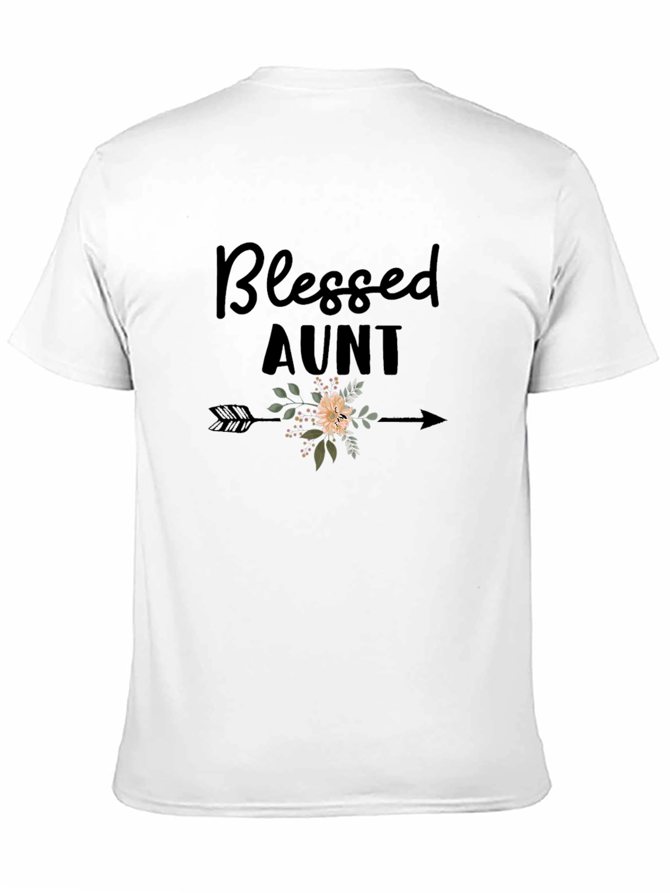 Black Blessed Aunt Graphic Tee - Black view 11