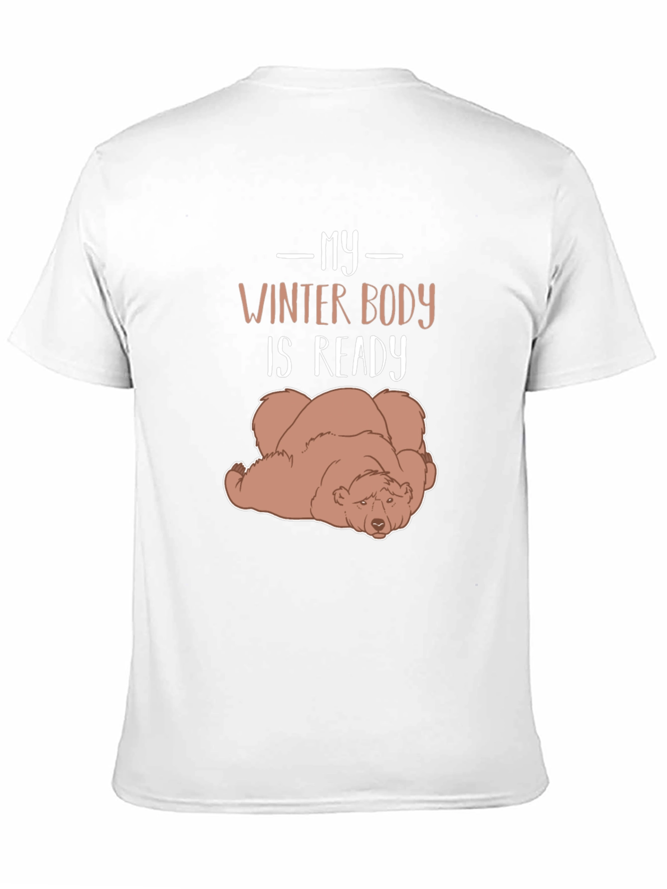Black My Winter Body is Ready Lazy Bear Graphic Tee view 11