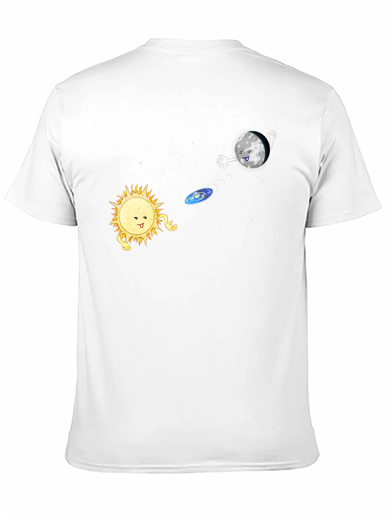 Black Sun & Moon Frisbee T-Shirt - Fun Graphic Tee view 11