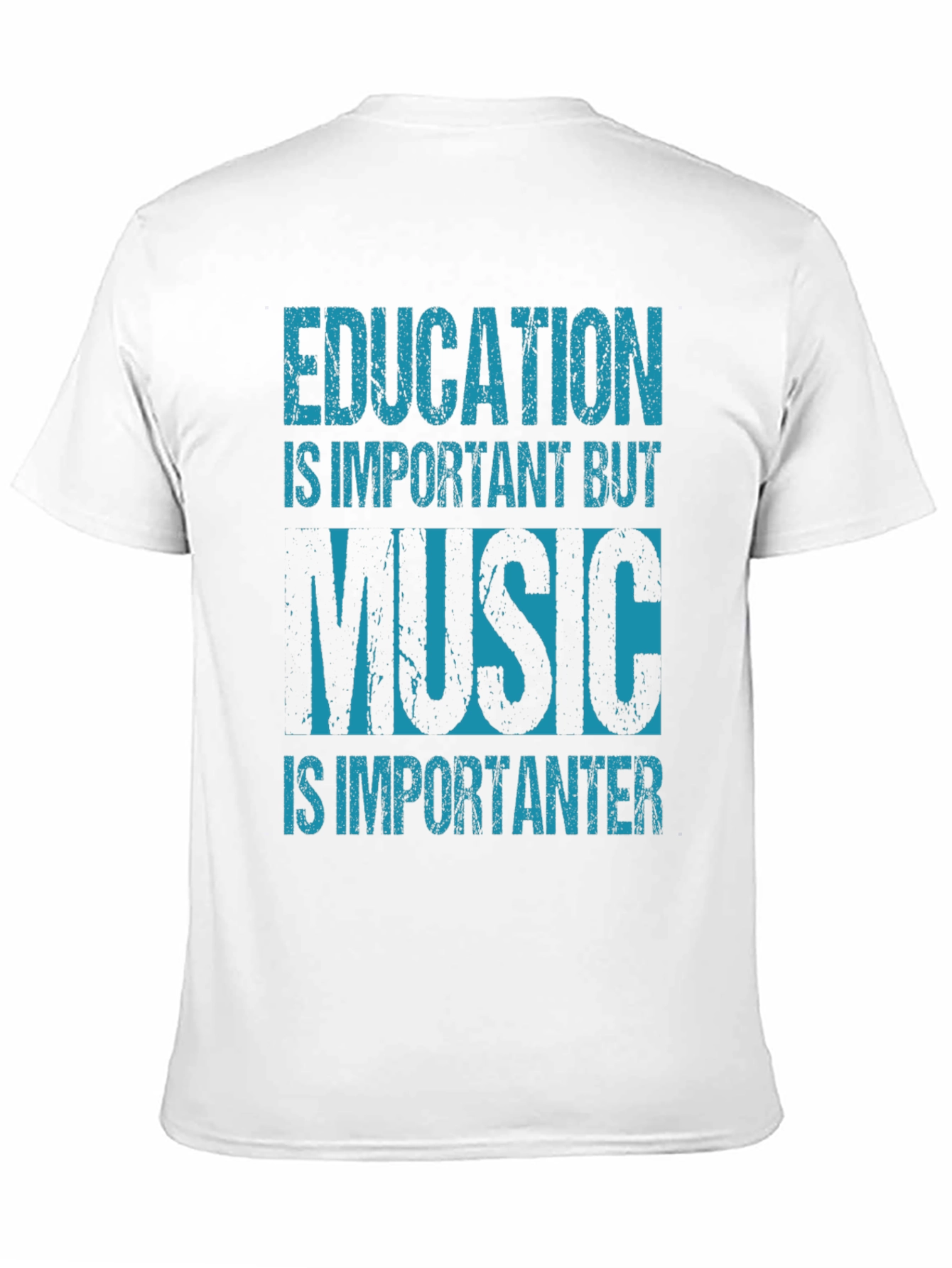 Black Education Music Graphic Tee - Black Cotton Blend view 11