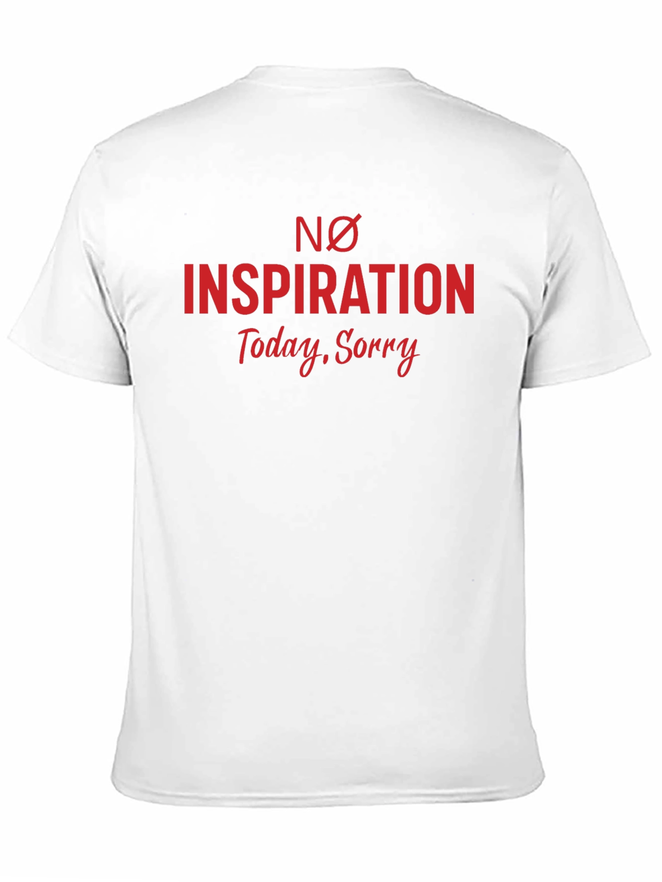 Black No Inspiration Graphic Tee - Black Cotton T-Shirt view 11