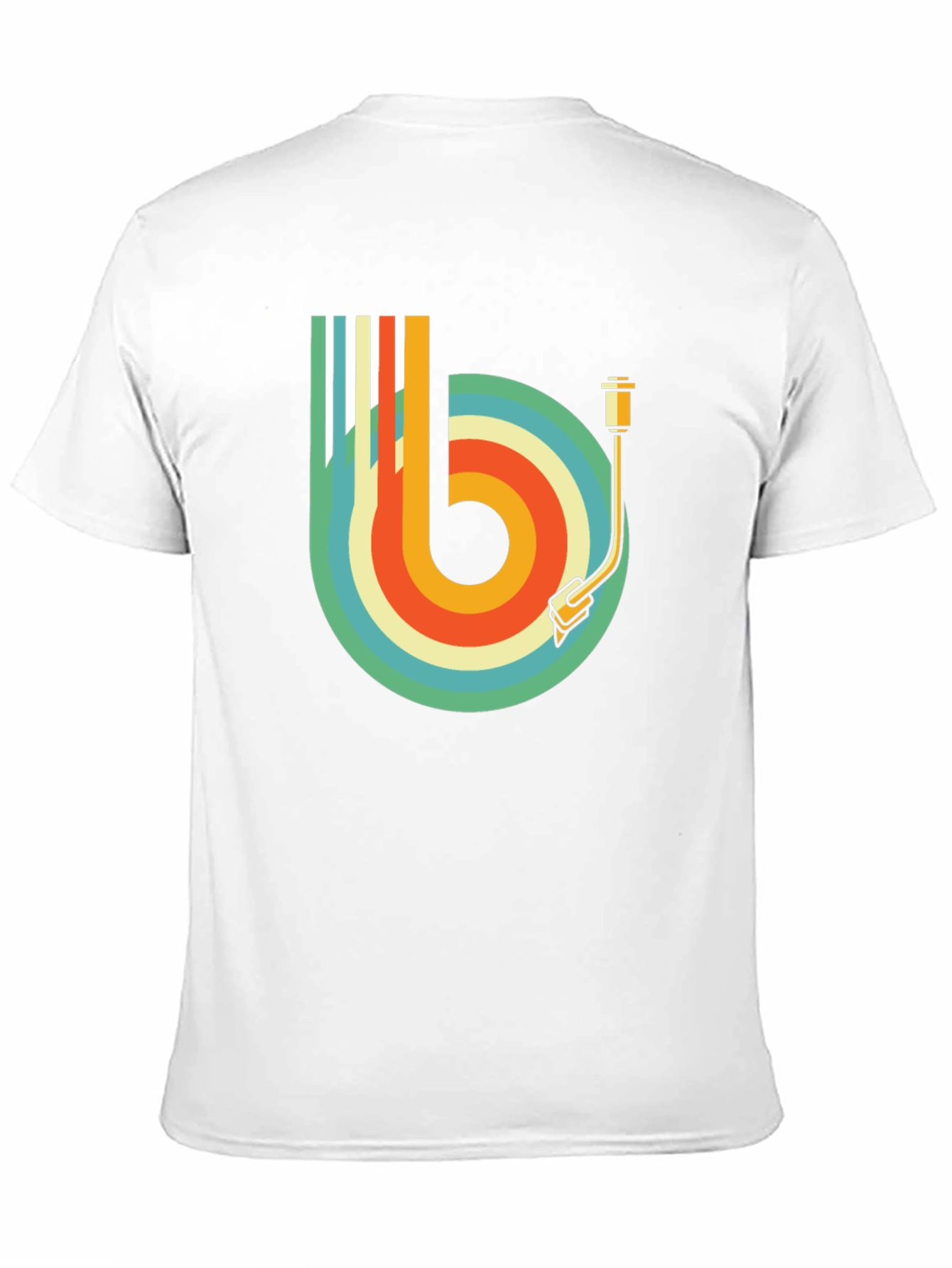 Black Retro Record Player Graphic Tee view 11