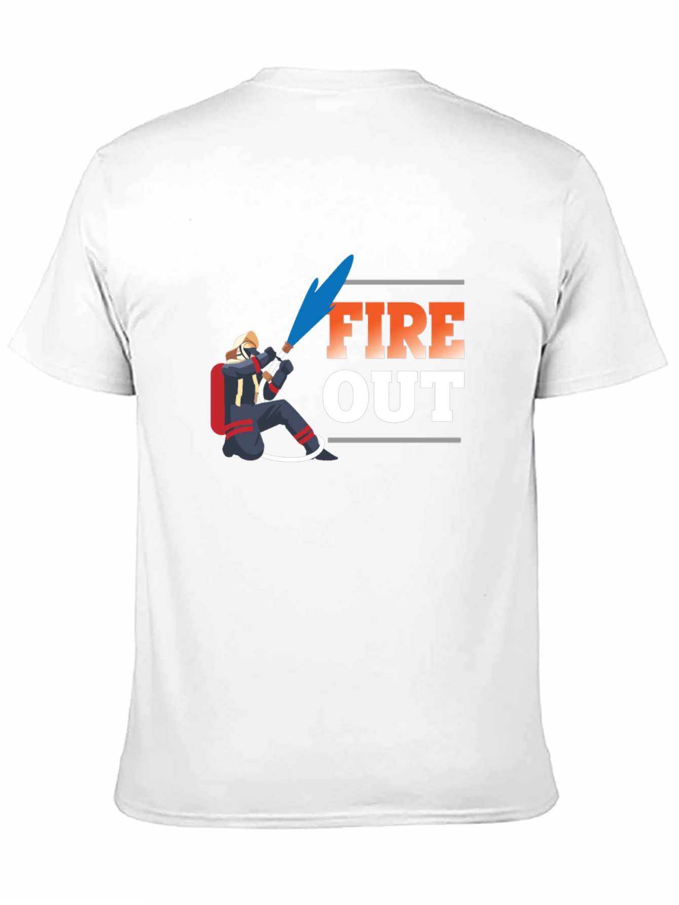 Black Fire Out Graphic T-Shirt - Black Cotton Tee view 11