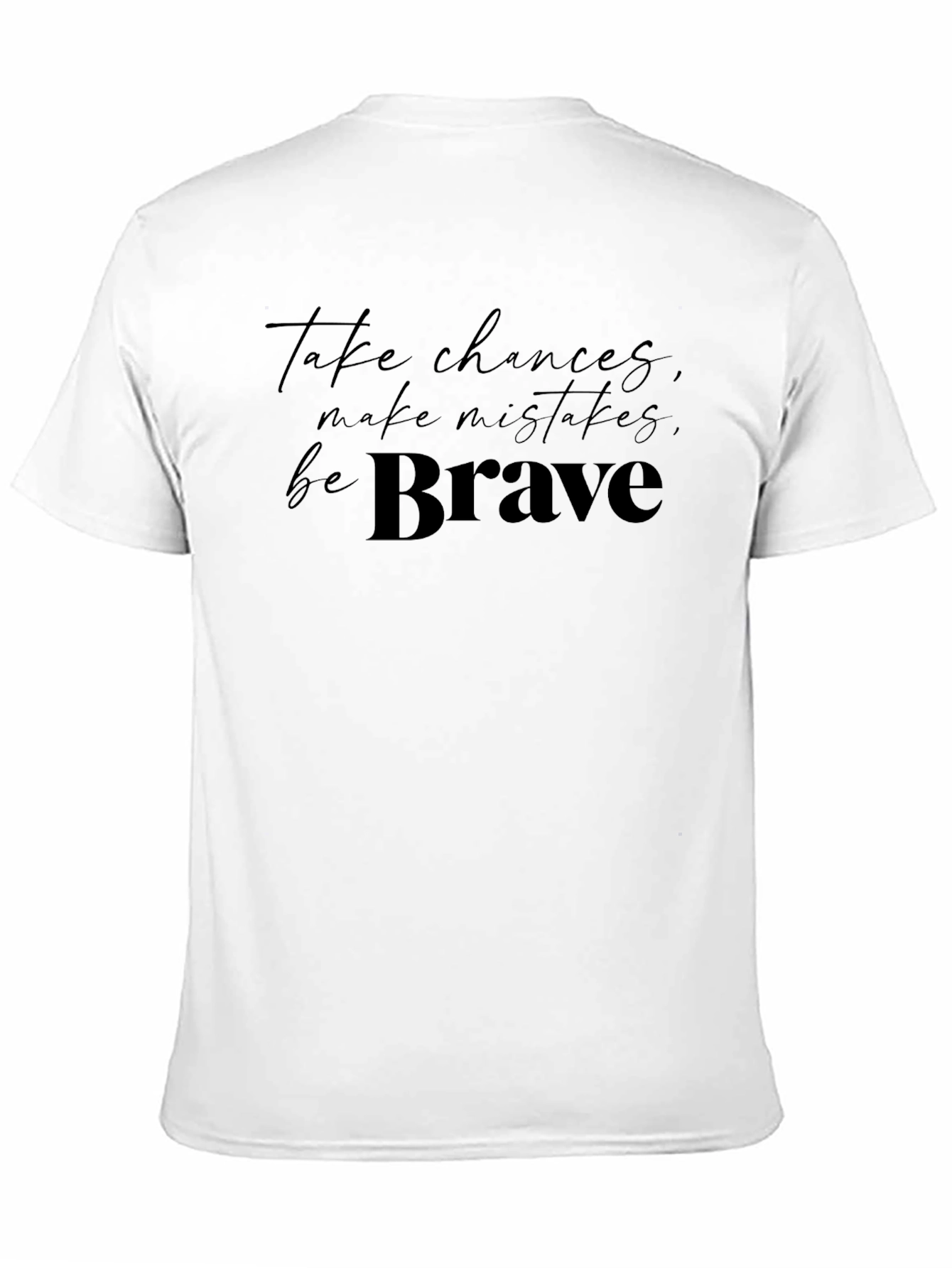 Black Brave Graphic Tee - Inspiring Black T-Shirt view 11