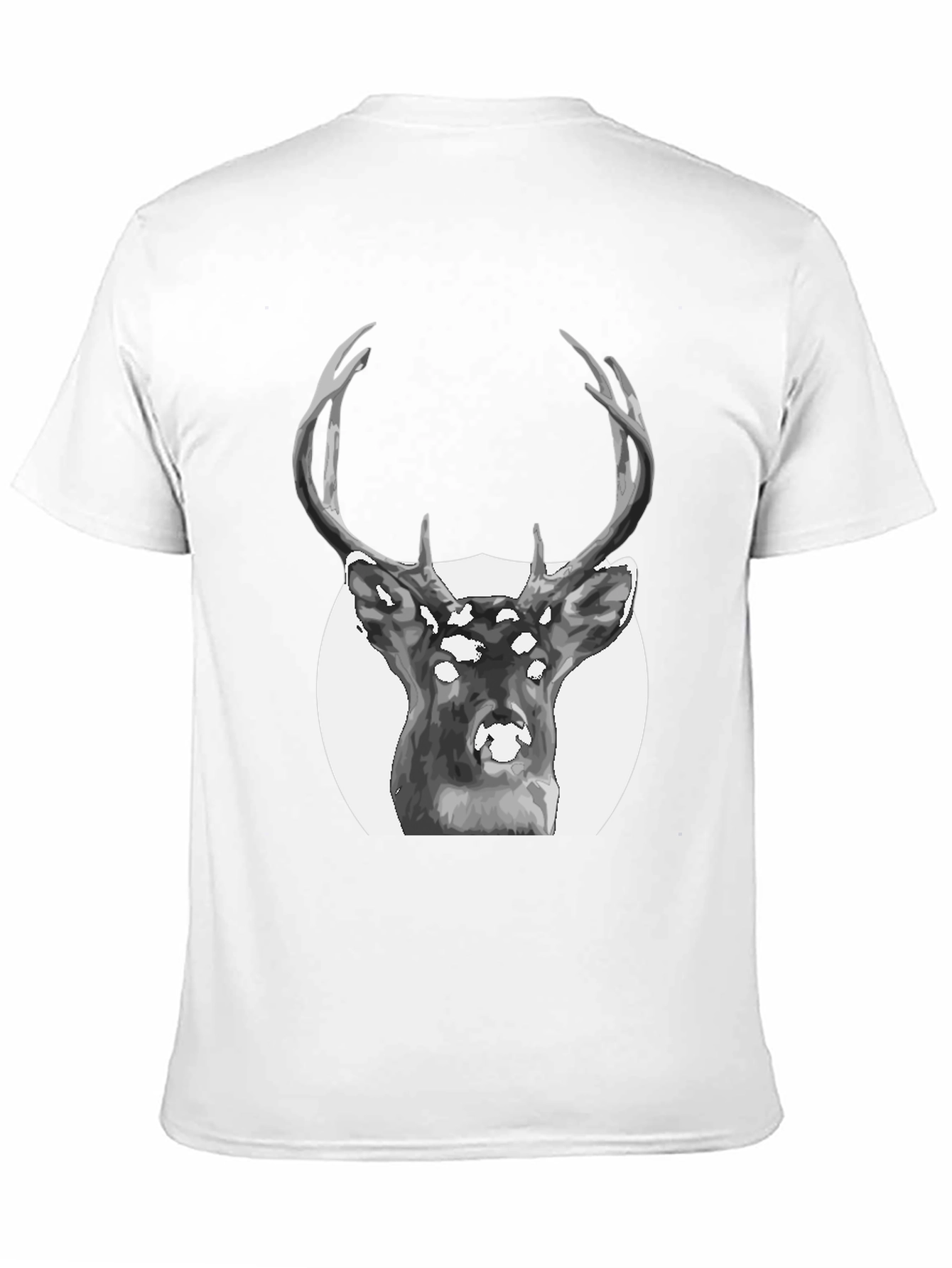 Black Deer Graphic Print Black T-Shirt view 11