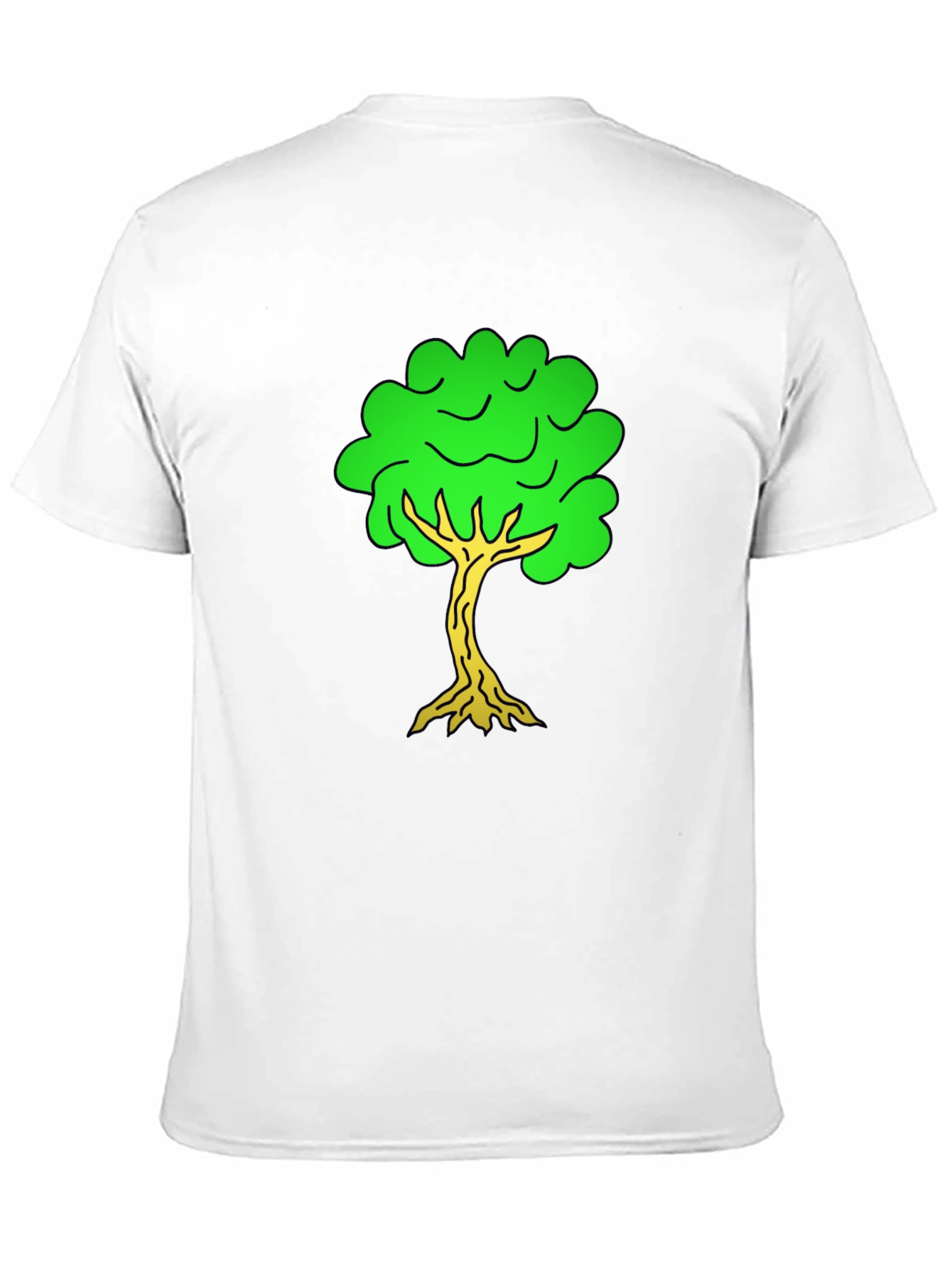 Black Cartoon Tree Black T-Shirt view 11