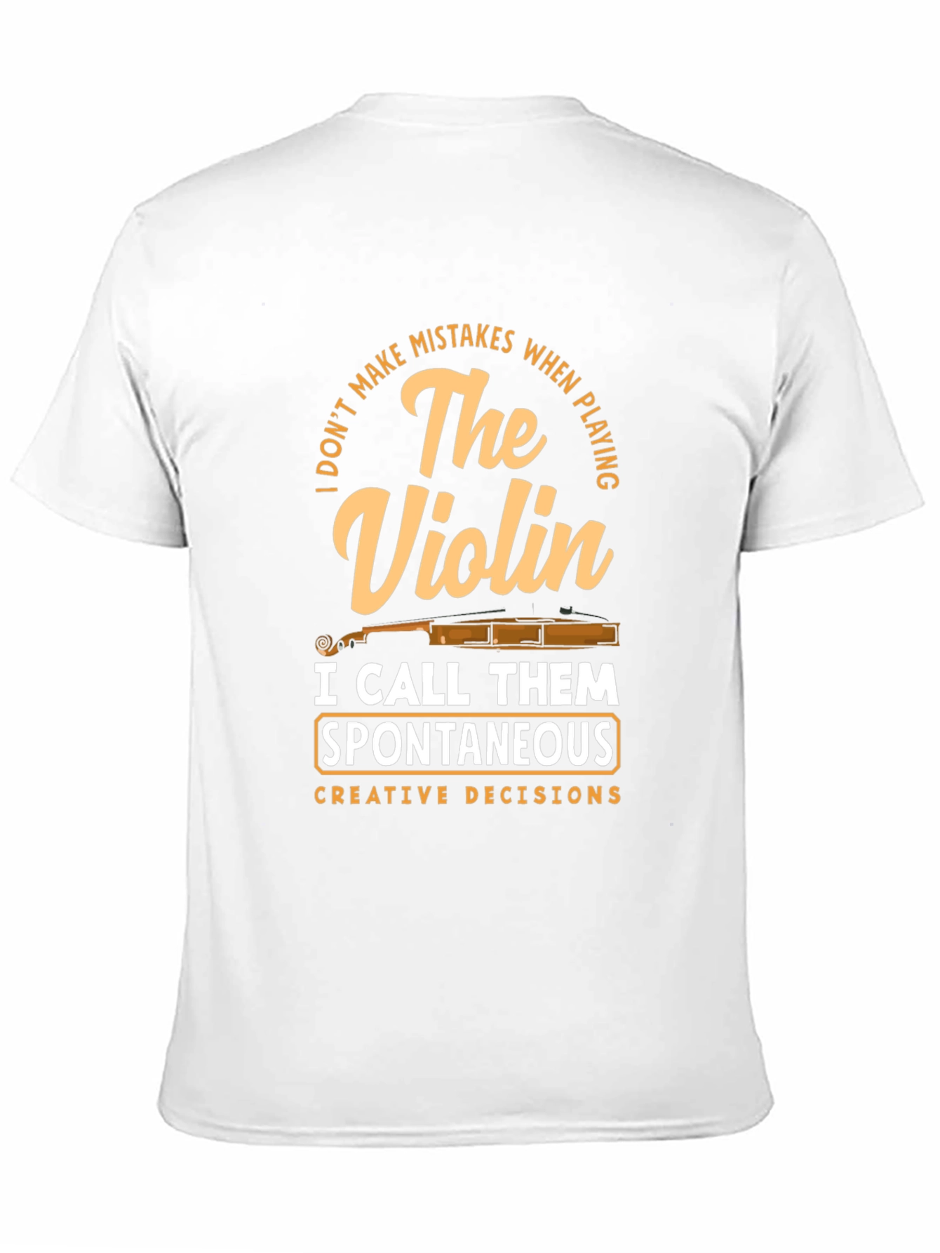Black Violin Player T-Shirt - Spontaneous Creative Decisions view 11