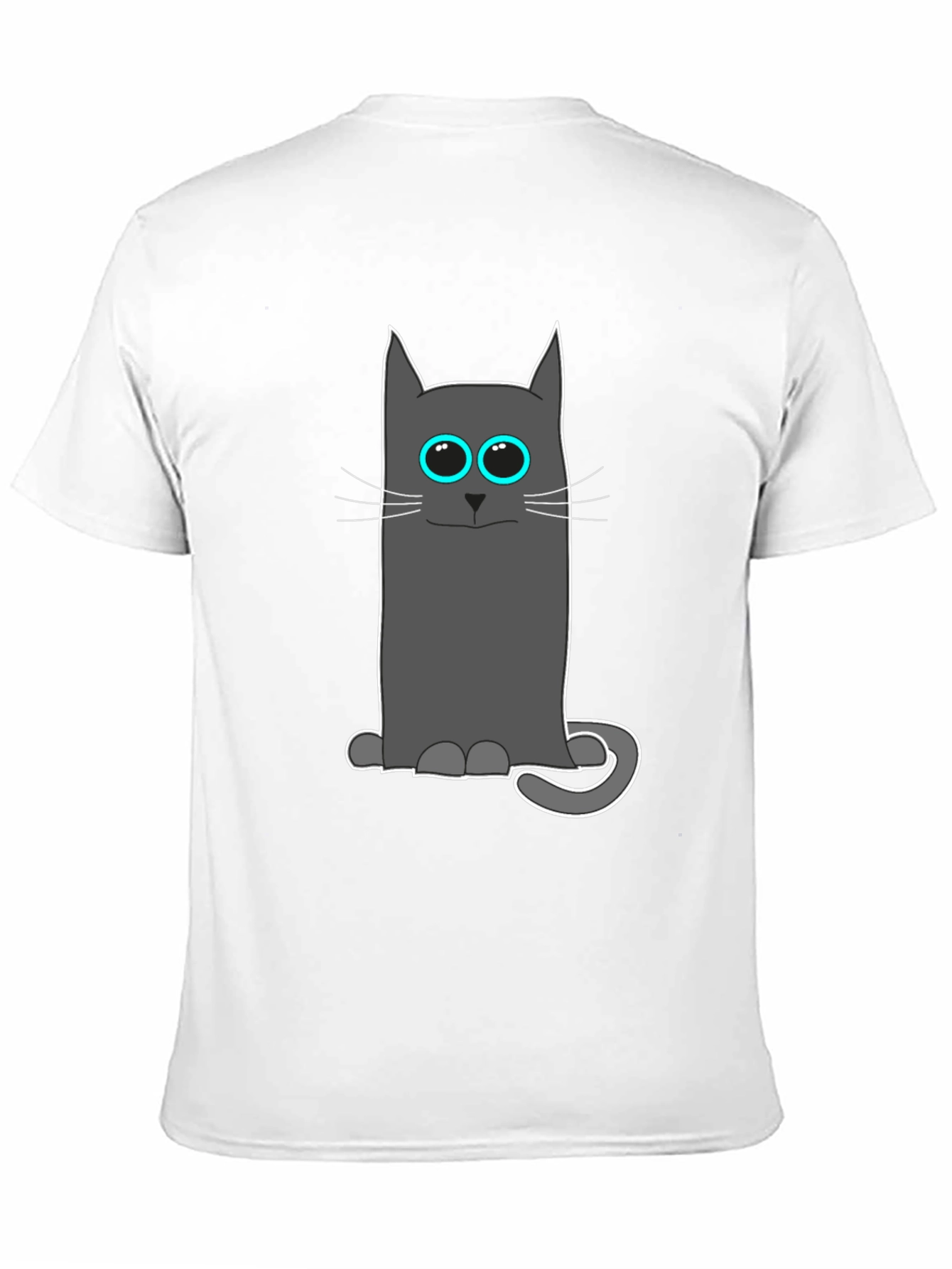 Black Cool Cat Tee: Funny Cartoon Cat T-Shirt view 11