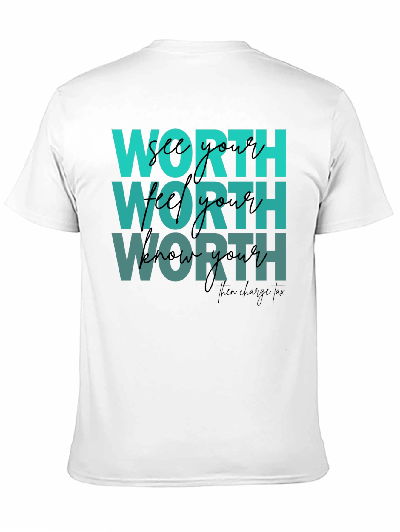 Black Know Your Worth Graphic Tee view 11
