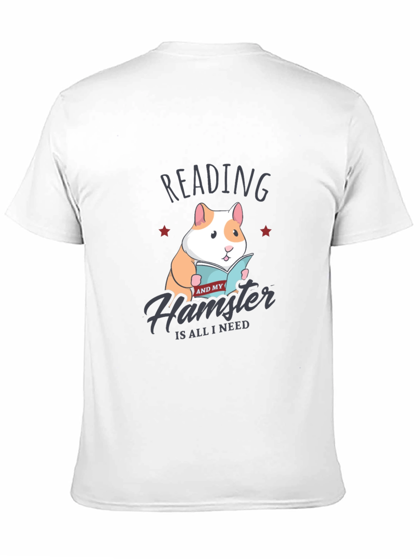 Reading Hamster T-Shirt:  Cute Graphic Tee - 11