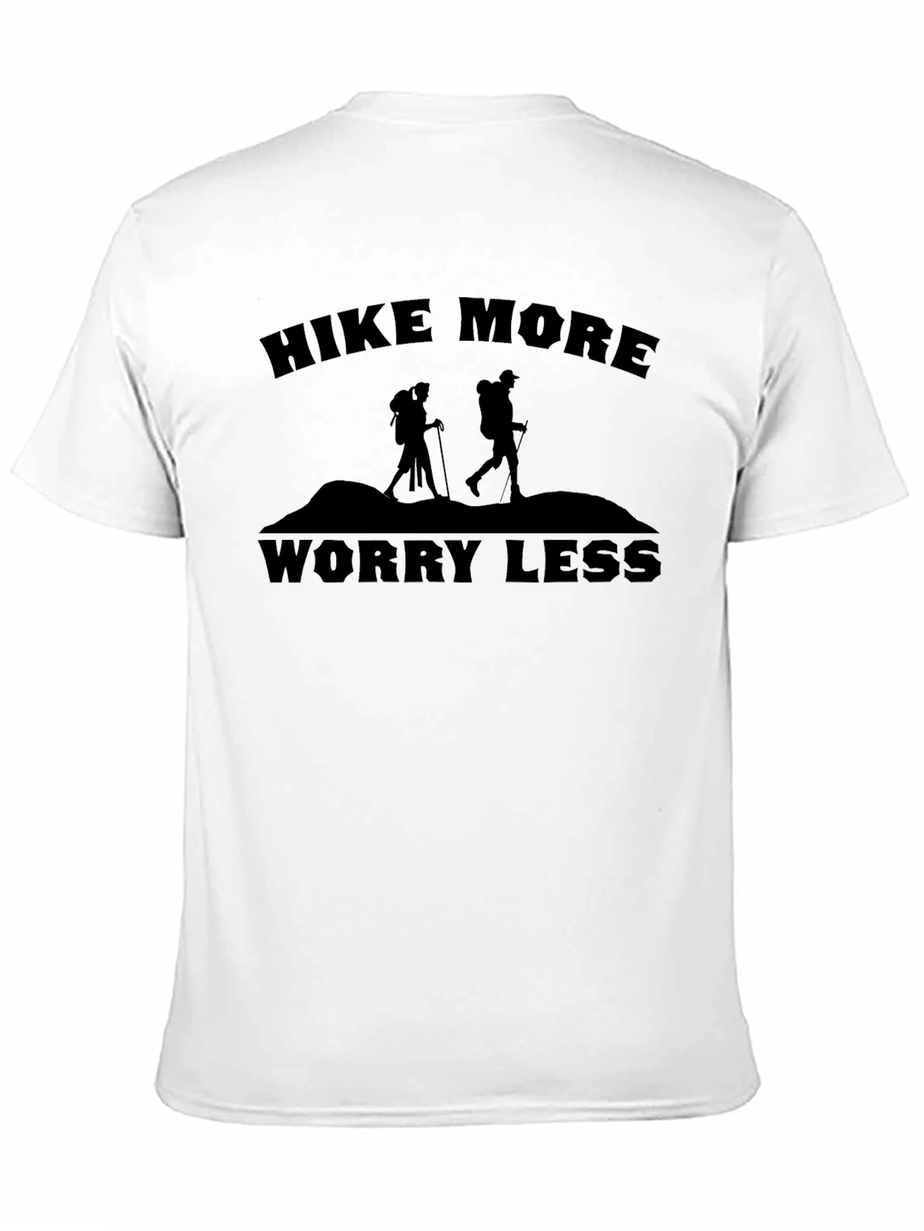 Black Hike More Worry Less Graphic T-Shirt - Black view 11