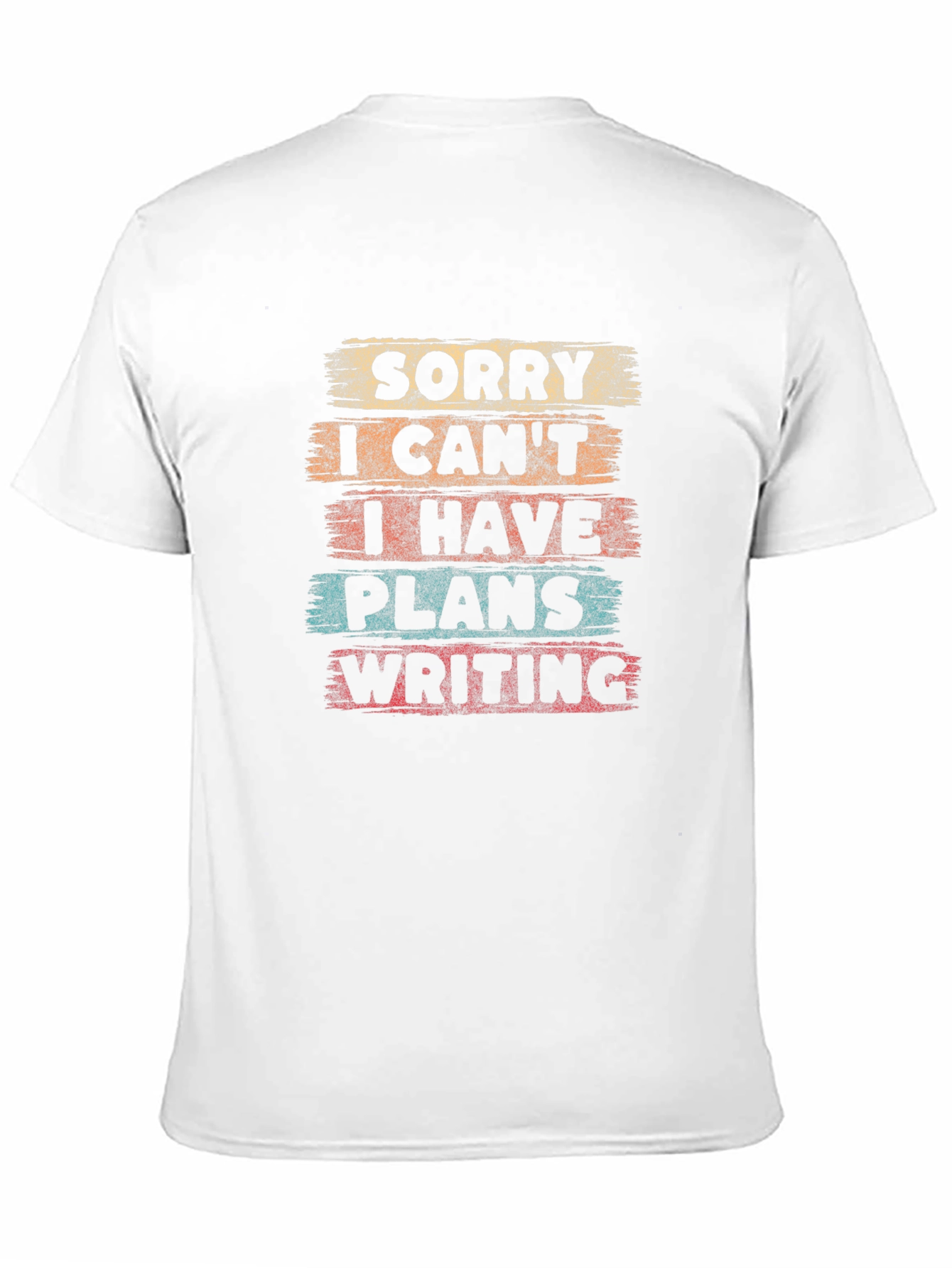 Black Sorry Can't I Have Plans Writing T-Shirt view 11