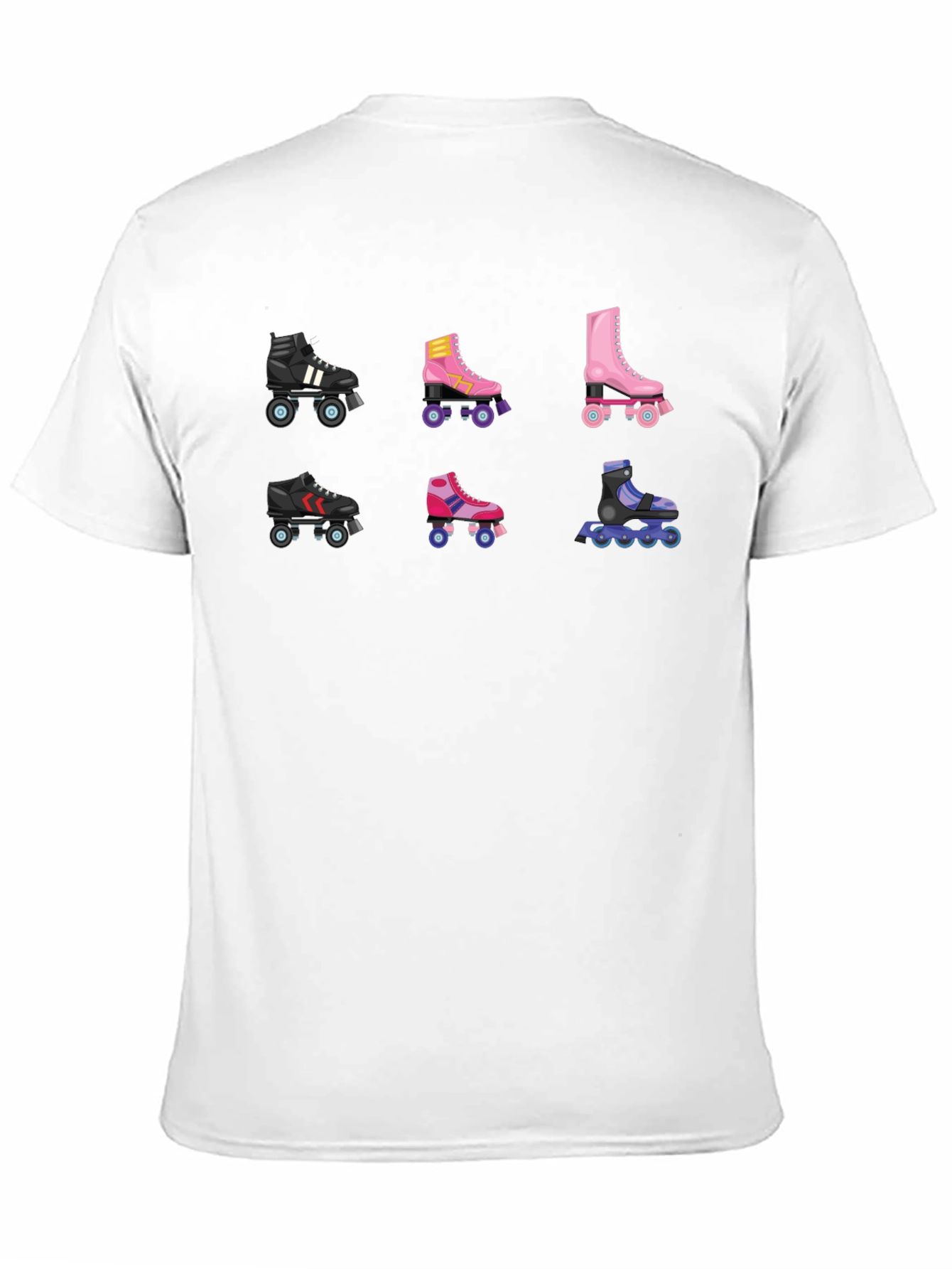 Black Retro Roller Skate Graphic Tee view 11