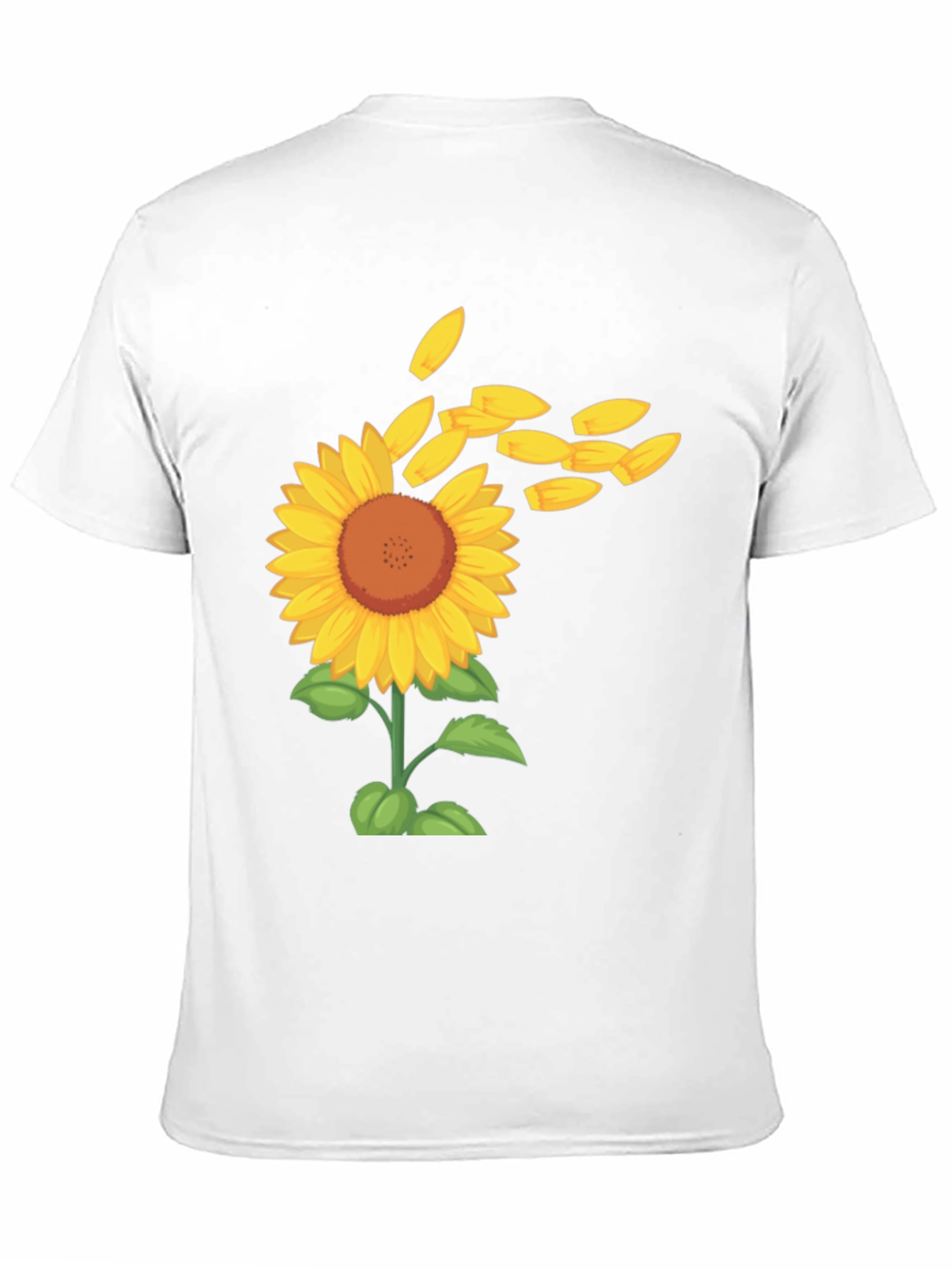 Black Sunflower Petals Men's Black Tee view 11