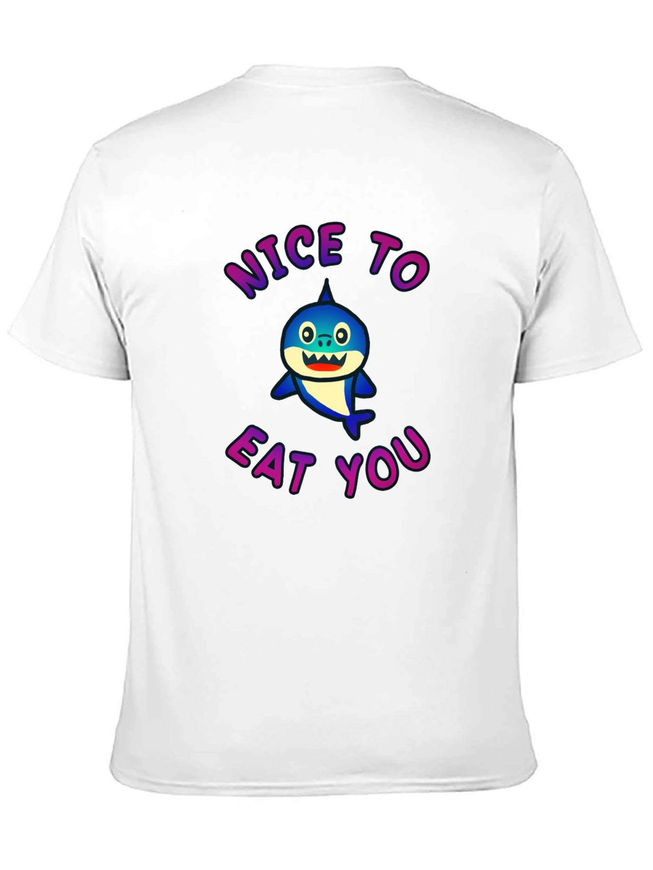 Black Nice To Eat You Shark Graphic Tee view 11