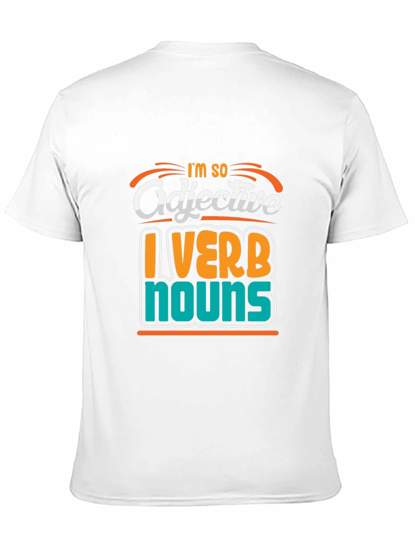 Black Funny Grammar T-Shirt: I'm So Adjective view 11