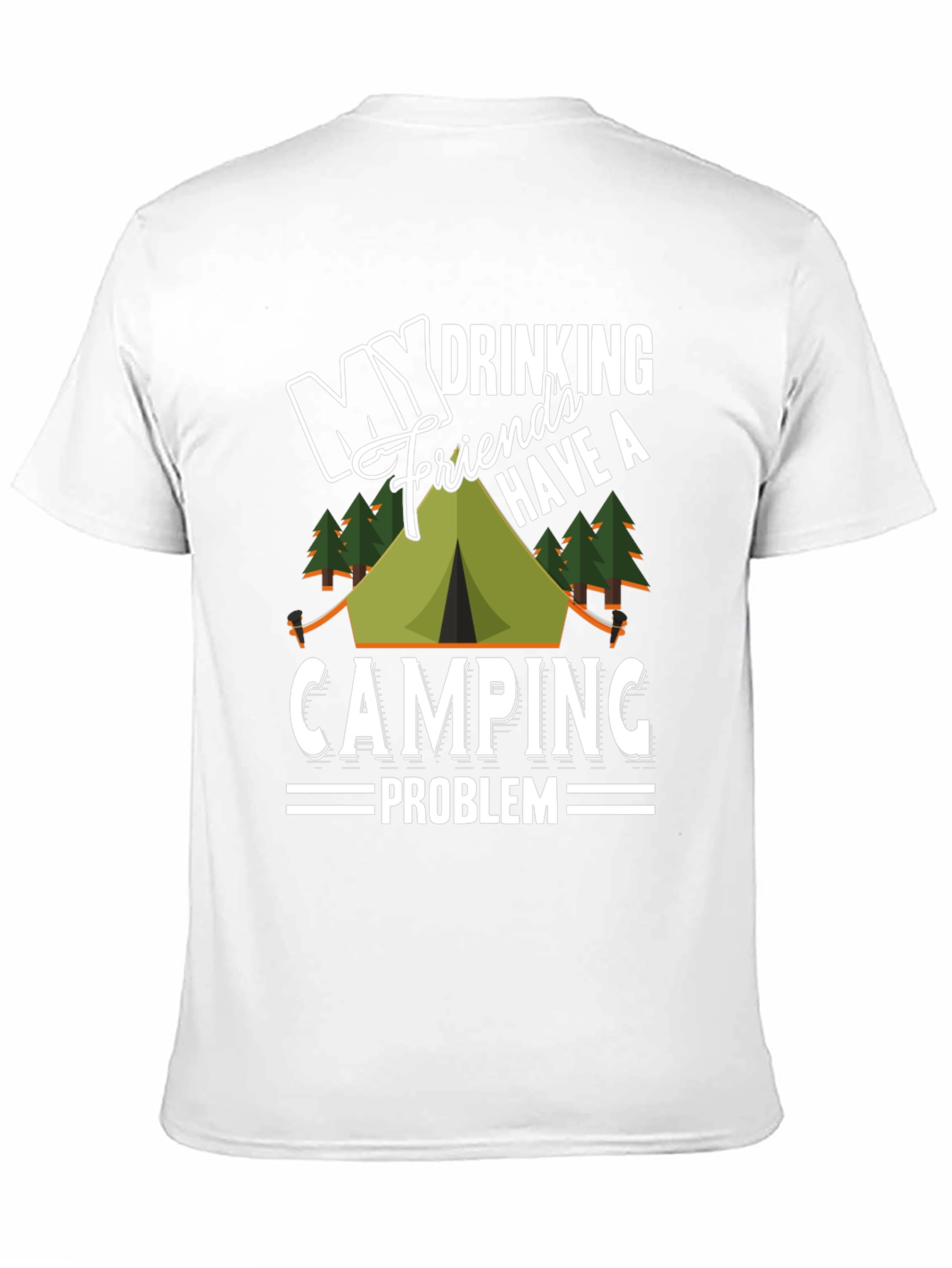 Black My Drinking Friends Camping T-Shirt view 11