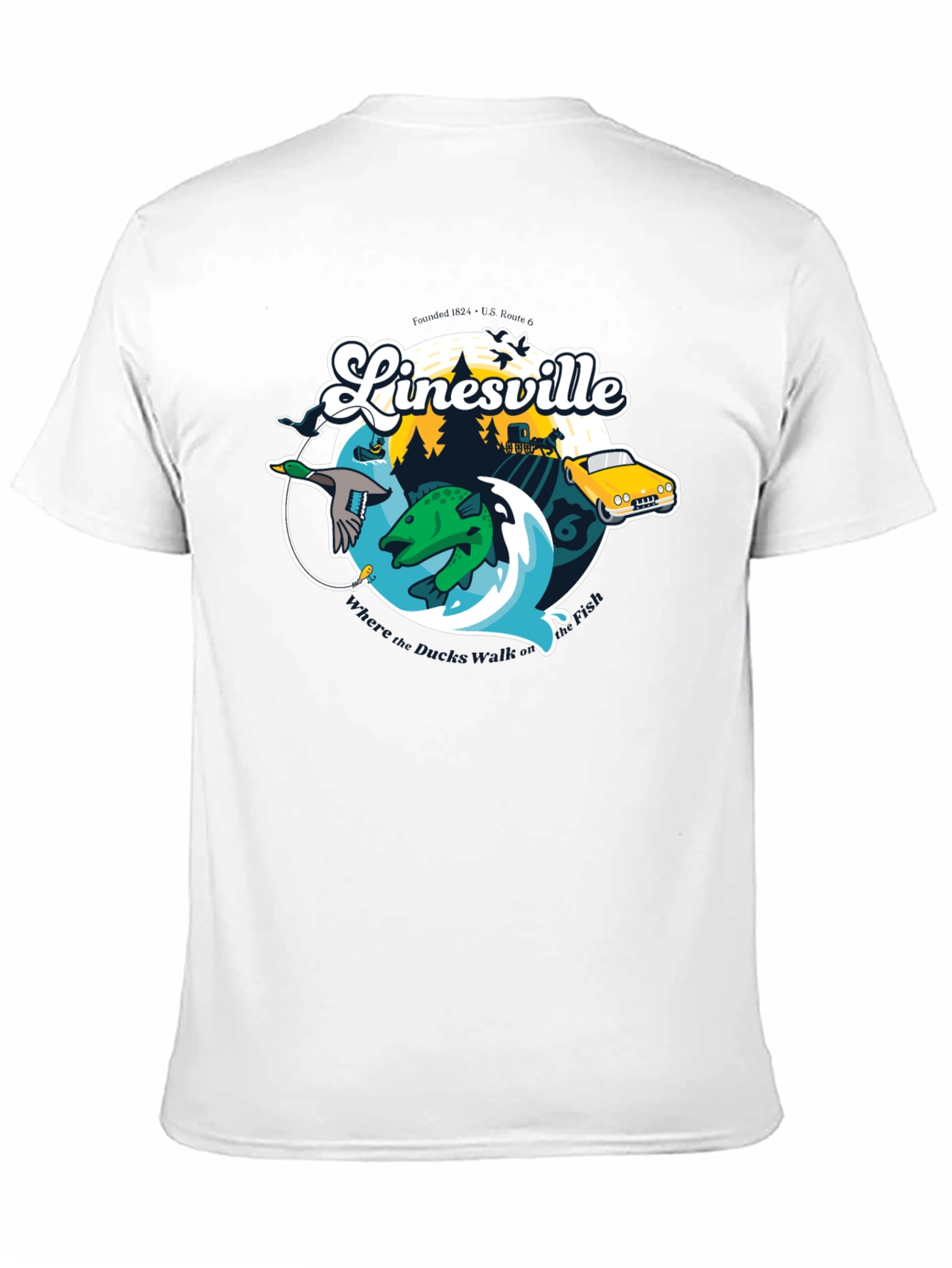 Black Linesville Graphic T-Shirt view 11