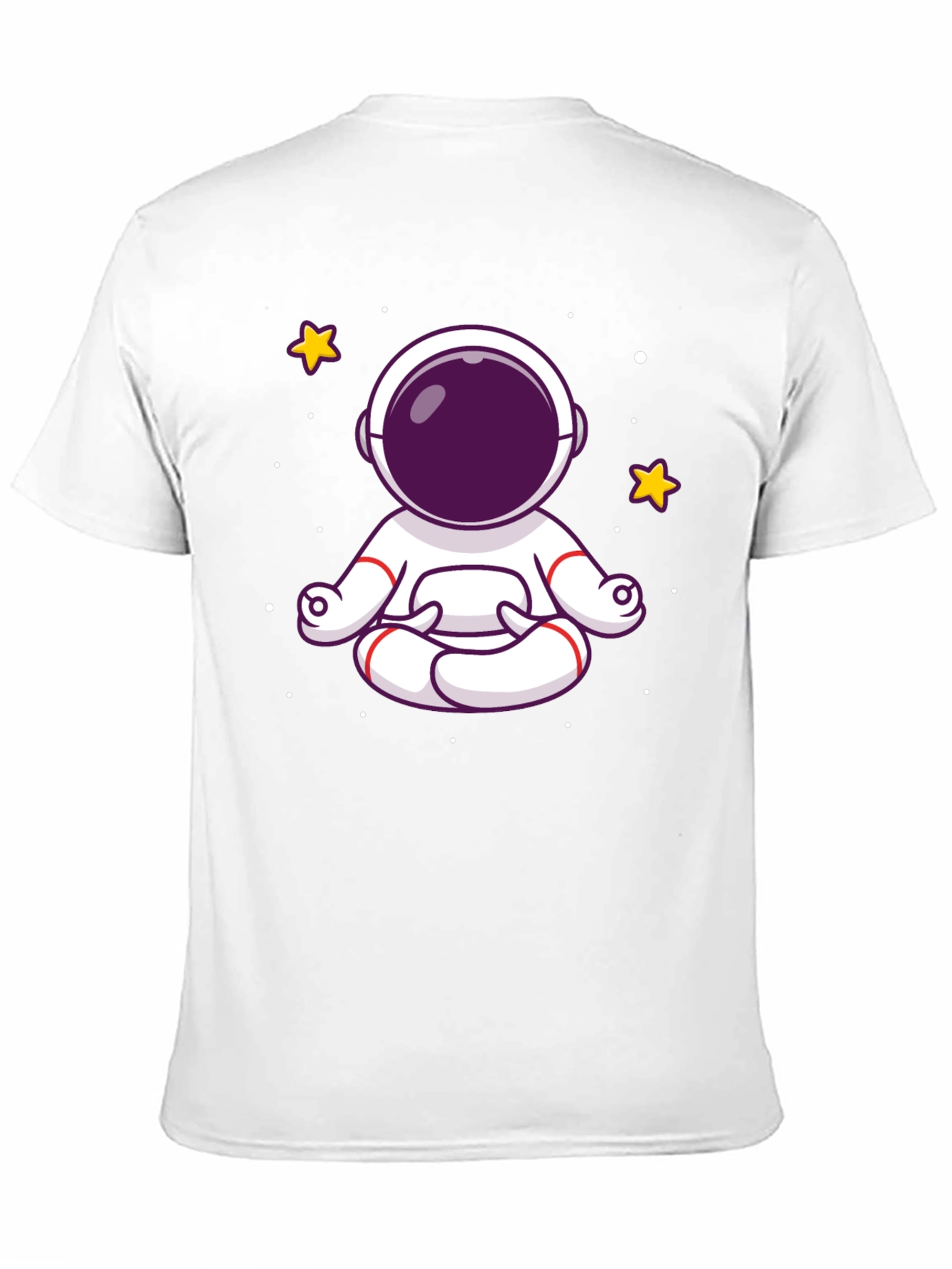 Black Meditating Astronaut Graphic Tee - Black Cotton Shirt view 11