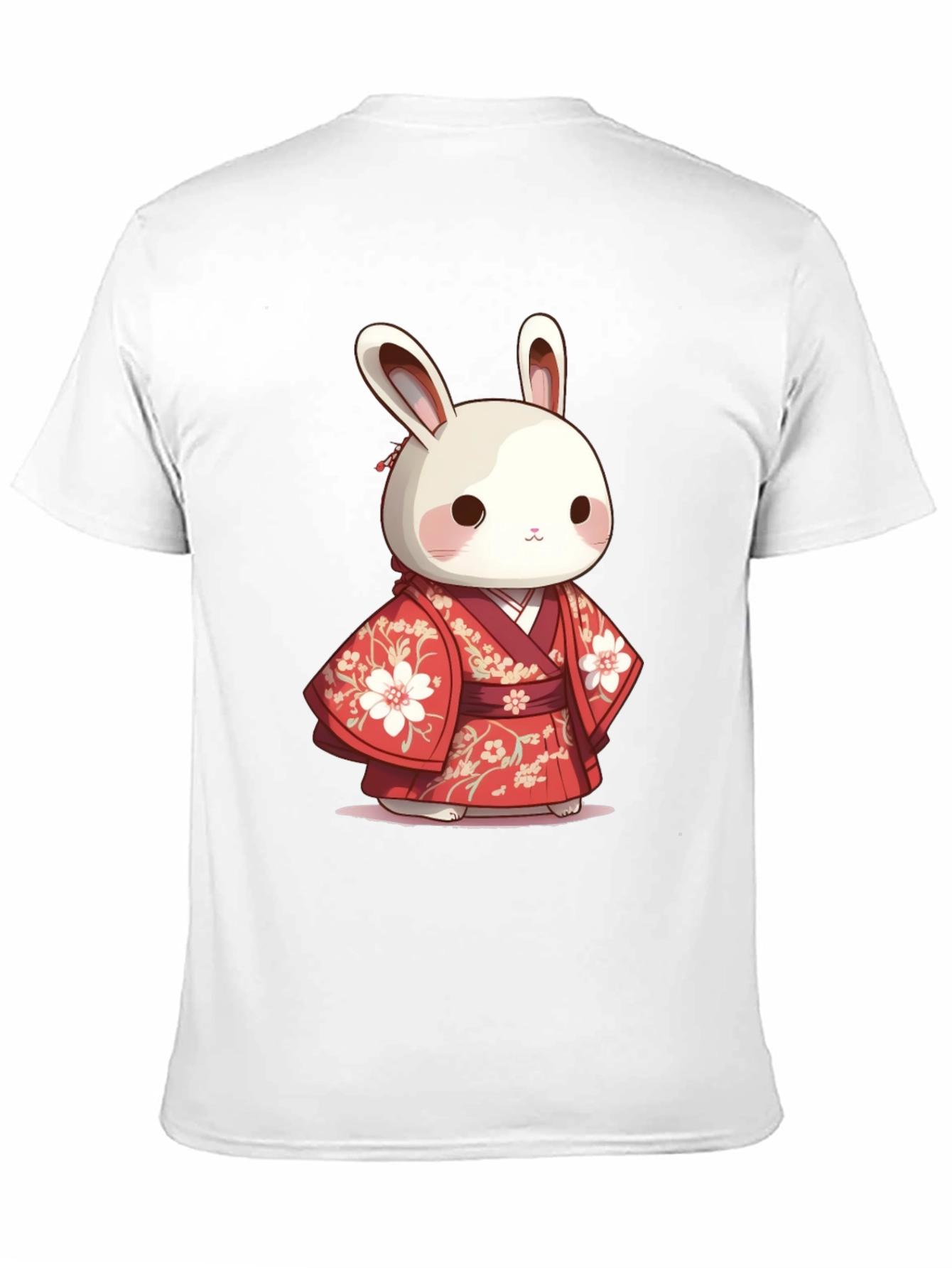 Black Cute Bunny in Kimono T-Shirt view 11