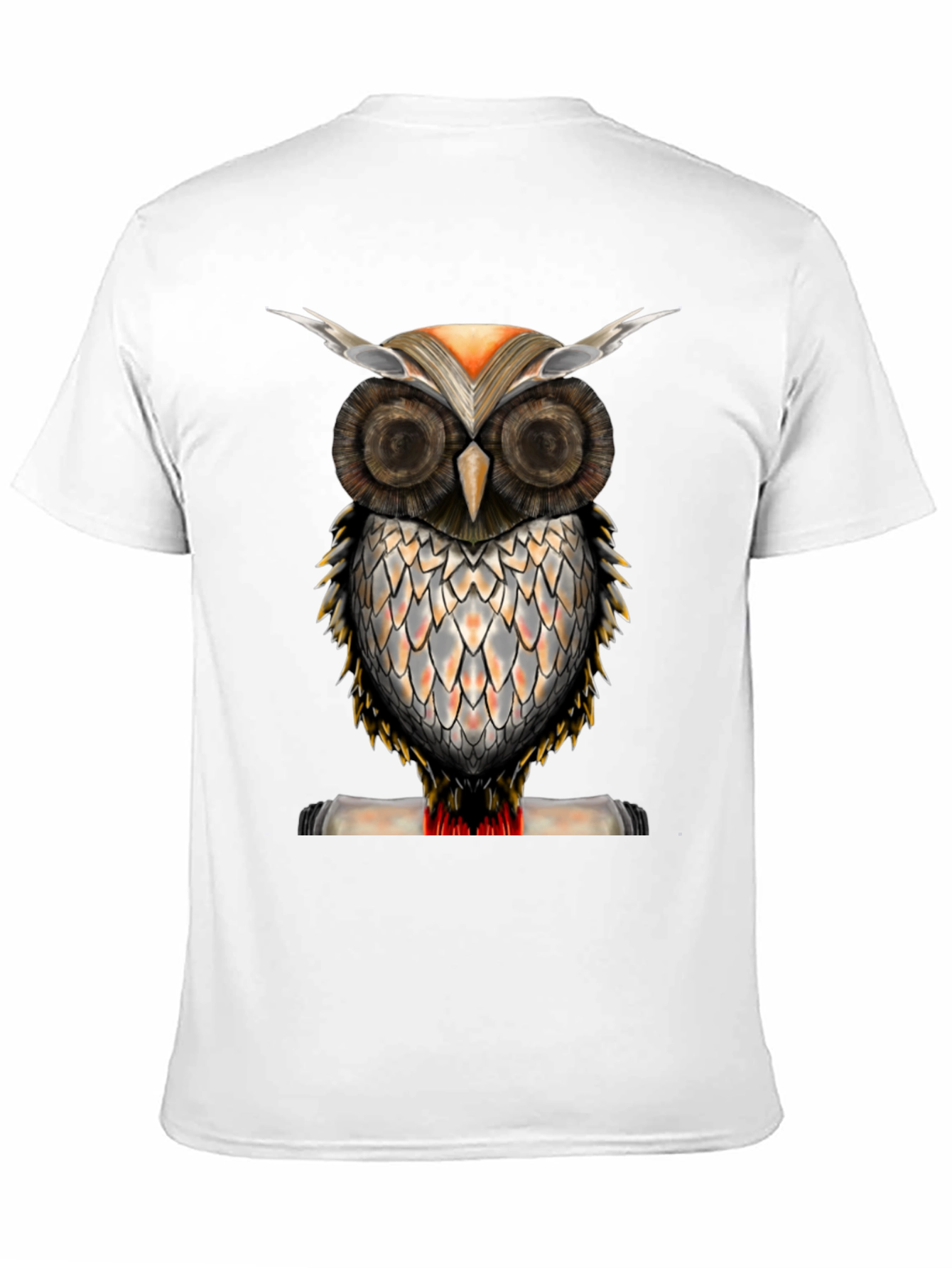 Black Owl Graphic Print Crew Neck T-Shirt view 11