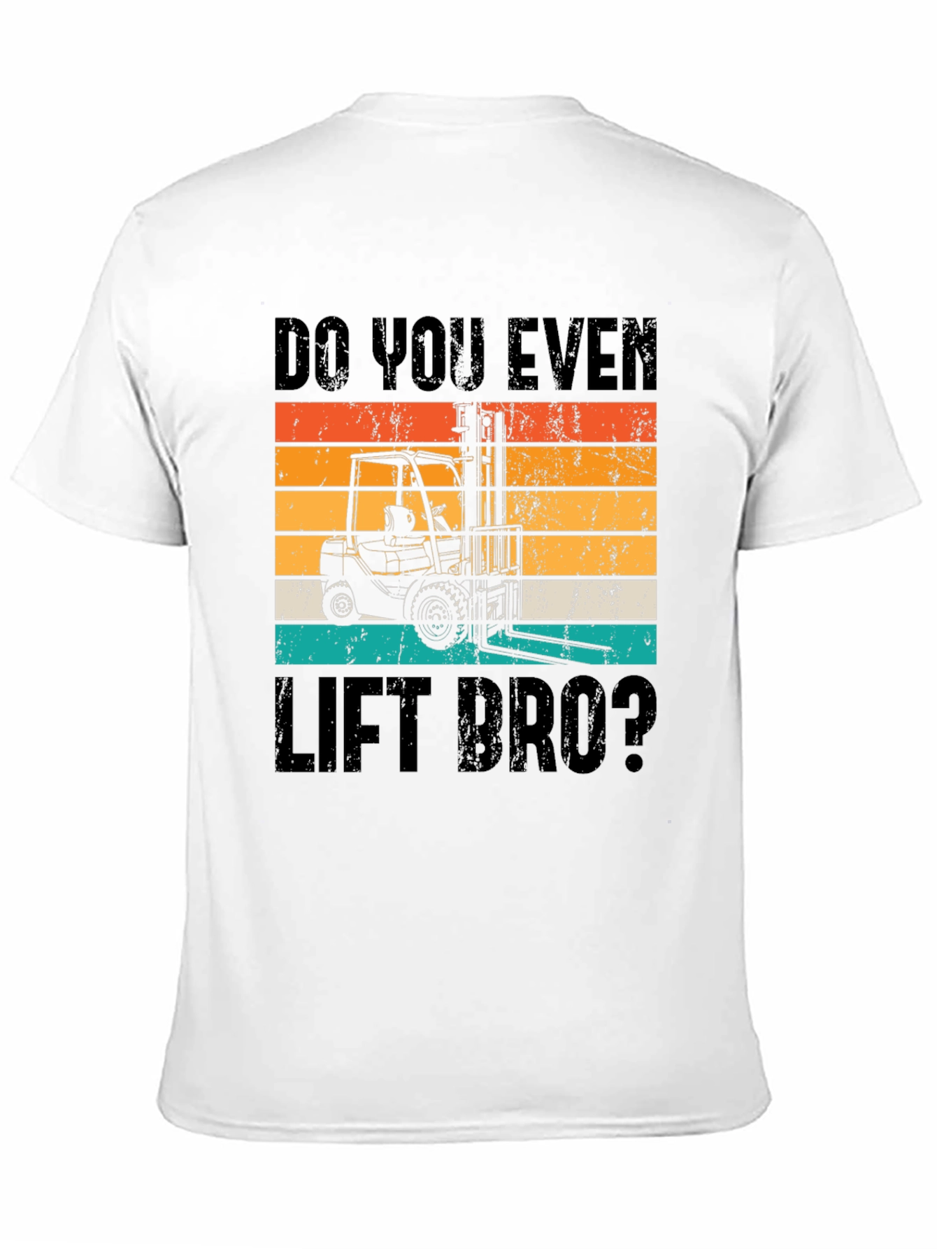 Black Do You Even Lift Bro? Forklift Operator T-Shirt view 11