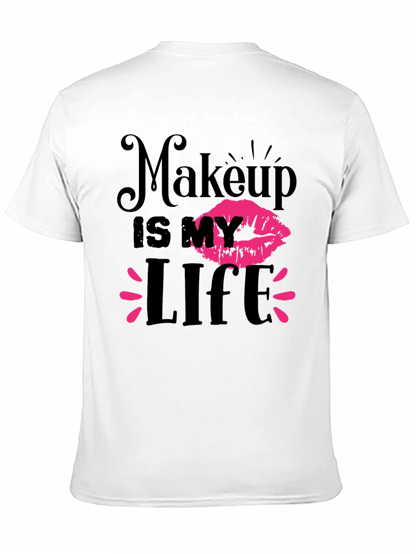 Black Makeup Is My Life Graphic Tee - Black view 11