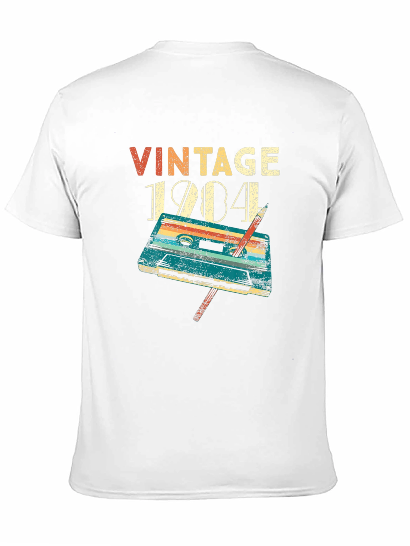 Black Vintage 1984 Cassette Tape Graphic T-Shirt view 11