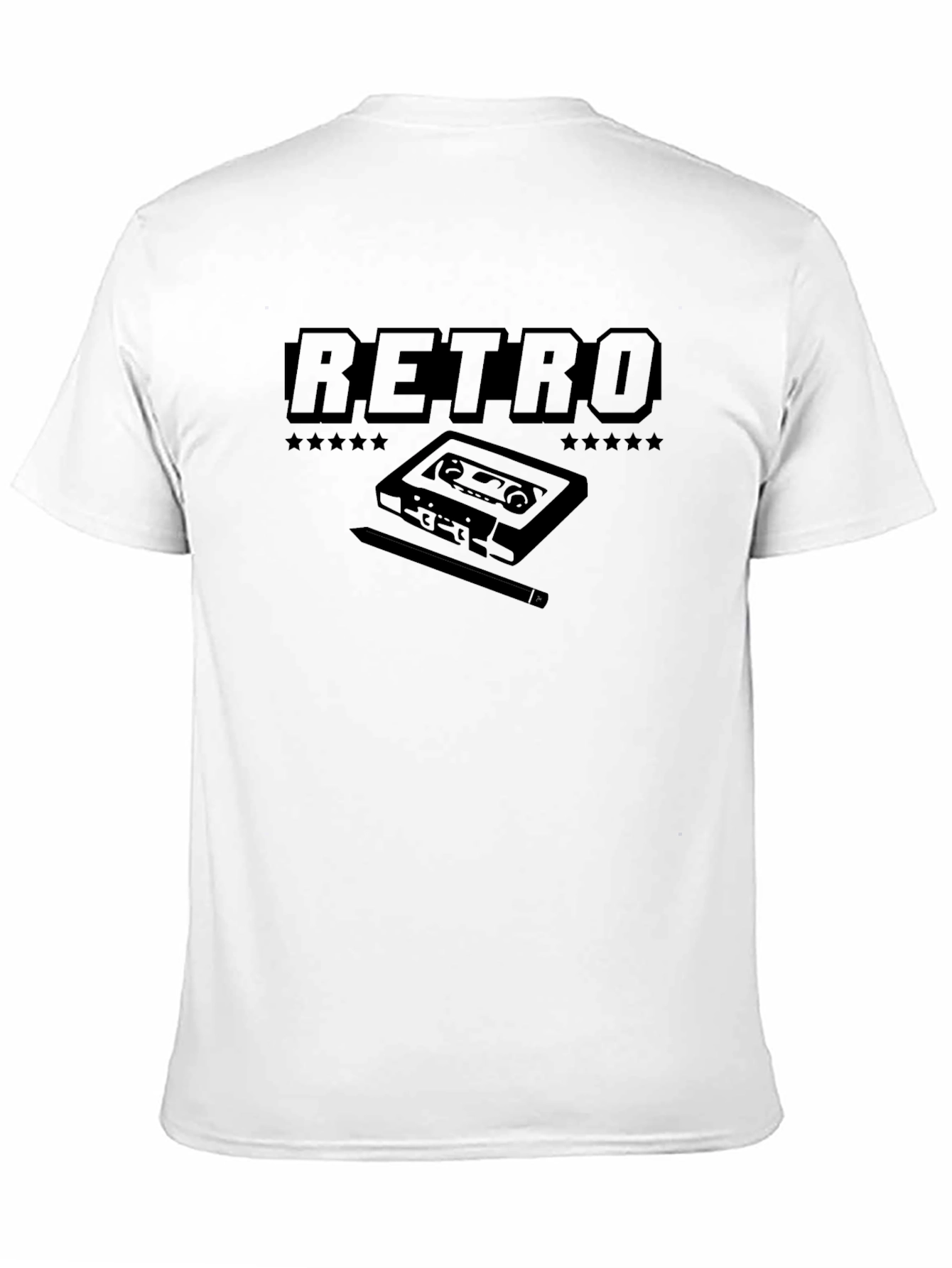 Black Retro Cassette Tape T-Shirt - Classic Vintage Style Tee view 11