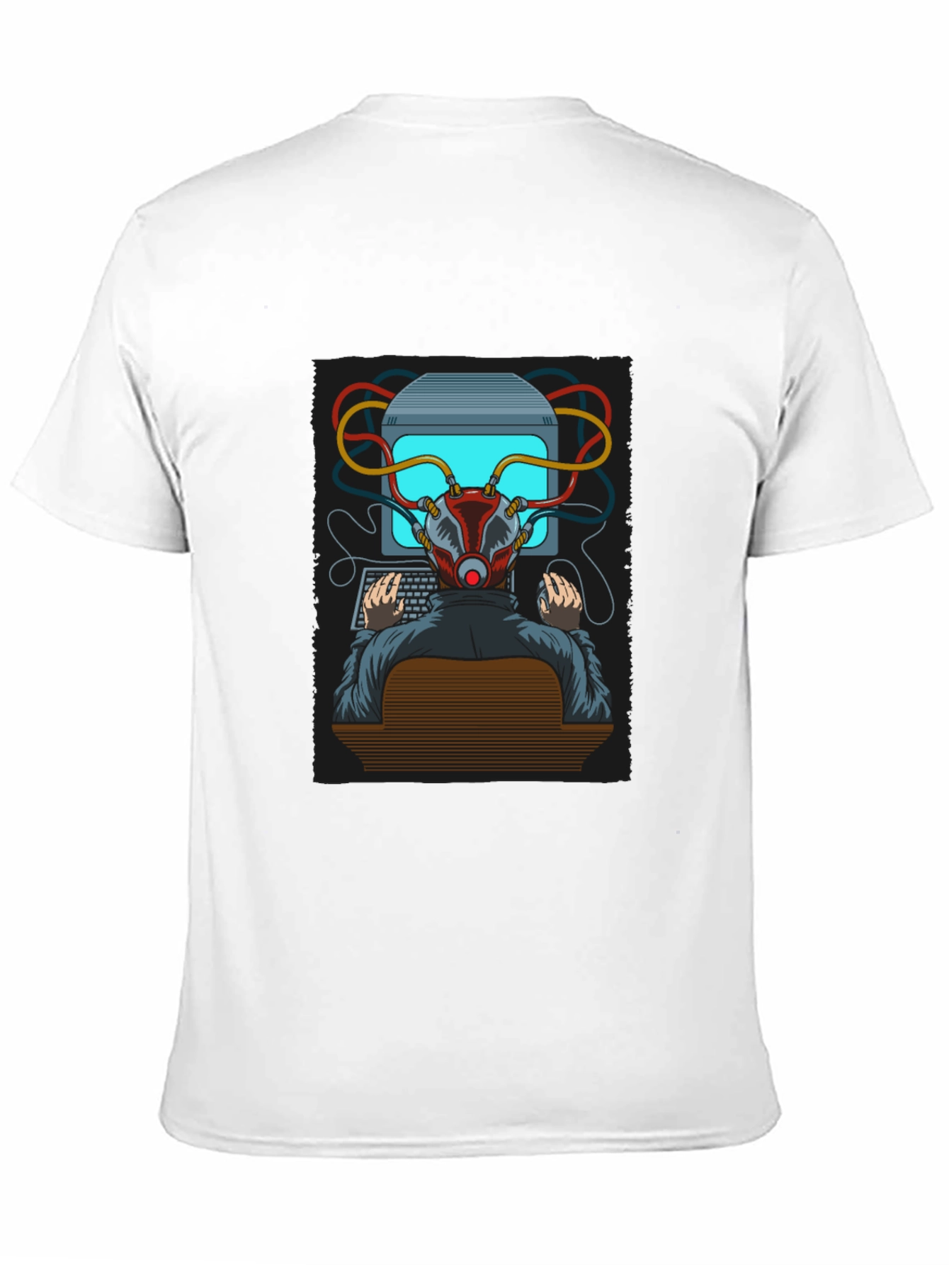 Black Hacker Graphic T-Shirt - Cyberpunk Style Tee view 11